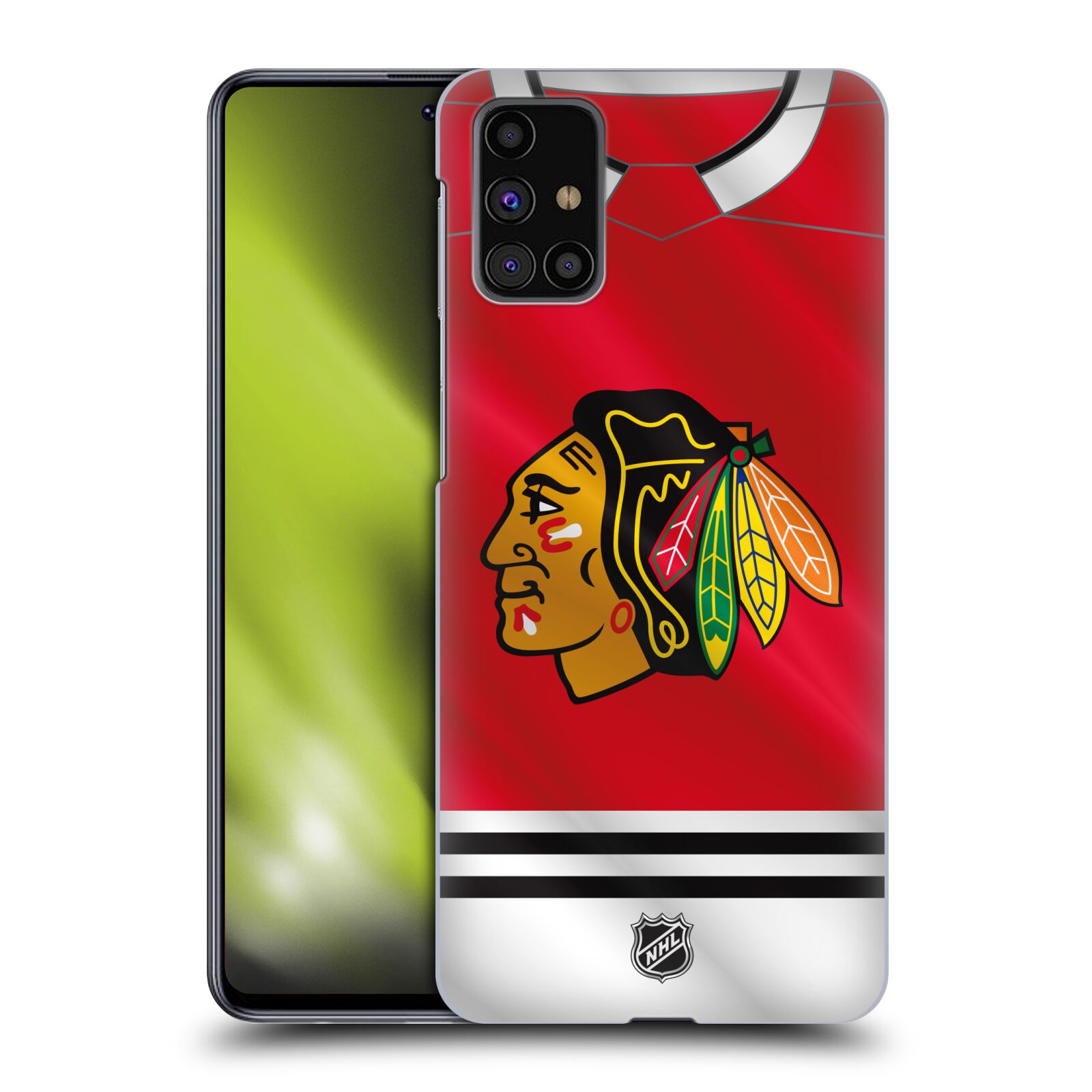 Pouzdro na mobil Samsung Galaxy M31s - HEAD CASE - Hokej NHL - Chicago Blackhawks - dres