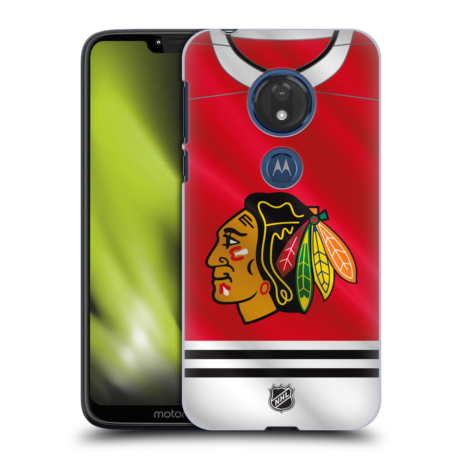 Pouzdro na mobil Motorola Moto G7 Play - HEAD CASE - Hokej NHL - Chicago Blackhawks - dres