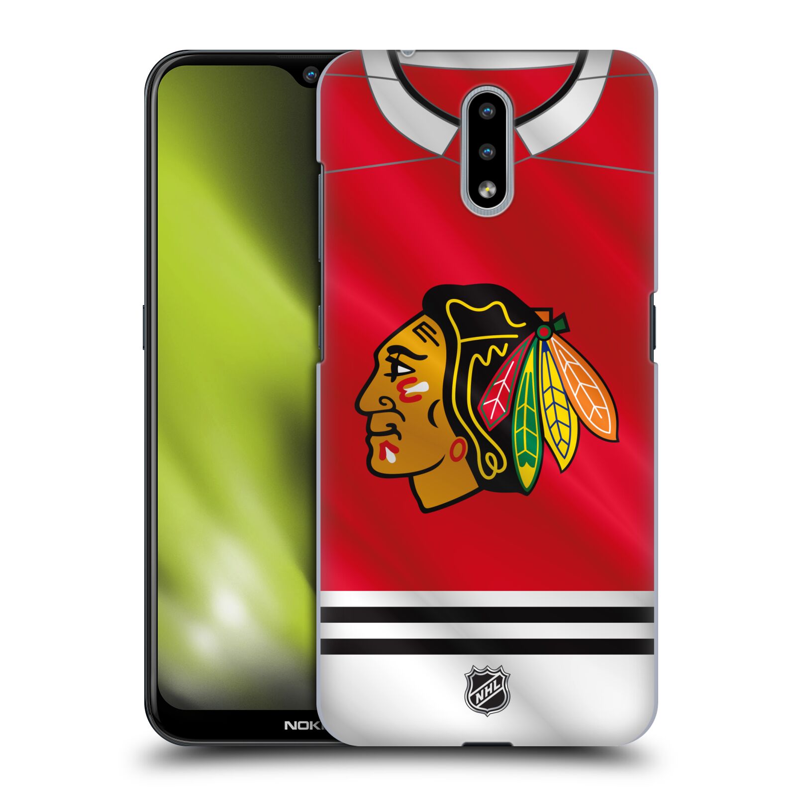 Pouzdro na mobil Nokia 2.3 - HEAD CASE - Hokej NHL - Chicago Blackhawks - dres