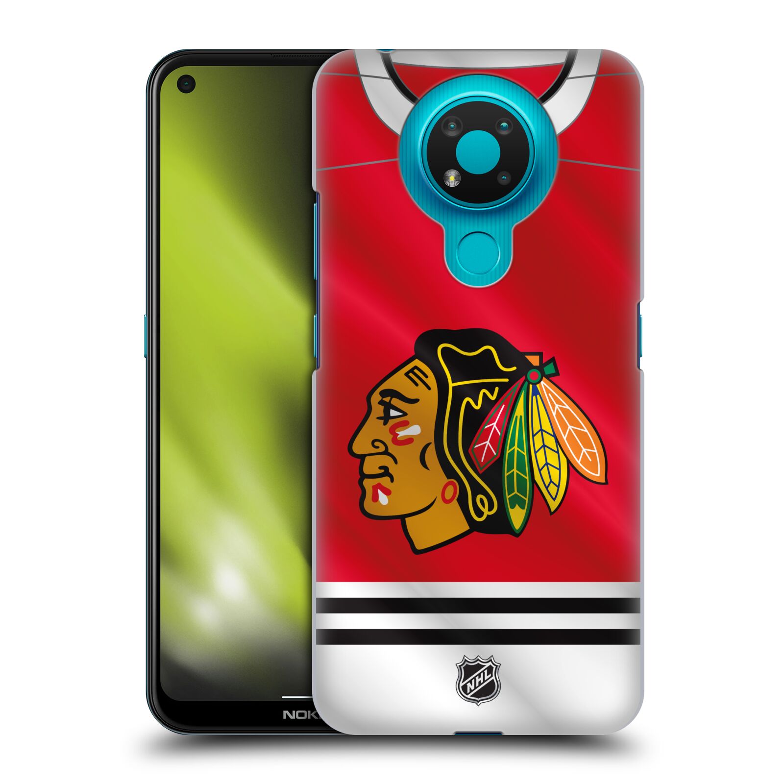 Pouzdro na mobil Nokia 3.4 - HEAD CASE - Hokej NHL - Chicago Blackhawks - dres