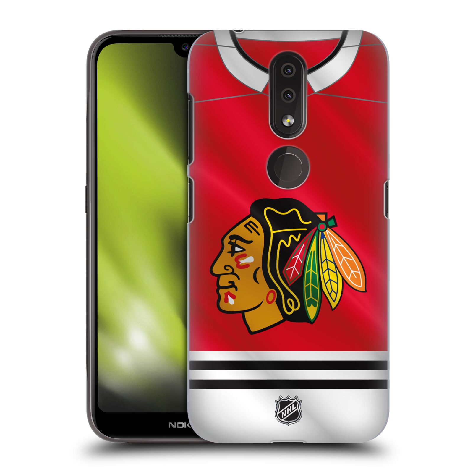 Pouzdro na mobil Nokia 4.2 - HEAD CASE - Hokej NHL - Chicago Blackhawks - dres