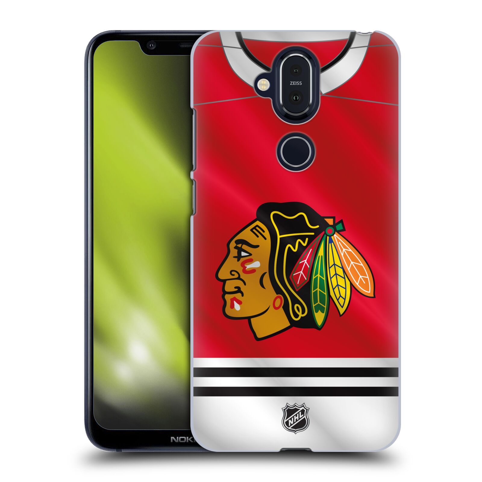 Pouzdro na mobil NOKIA 8.1 - HEAD CASE - Hokej NHL - Chicago Blackhawks - dres