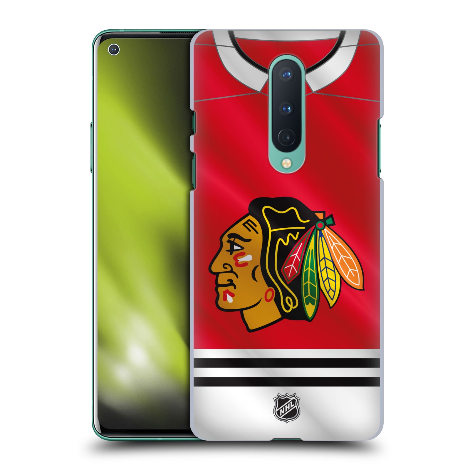 Pouzdro na mobil OnePlus 8 5G - HEAD CASE - Hokej NHL - Chicago Blackhawks - dres