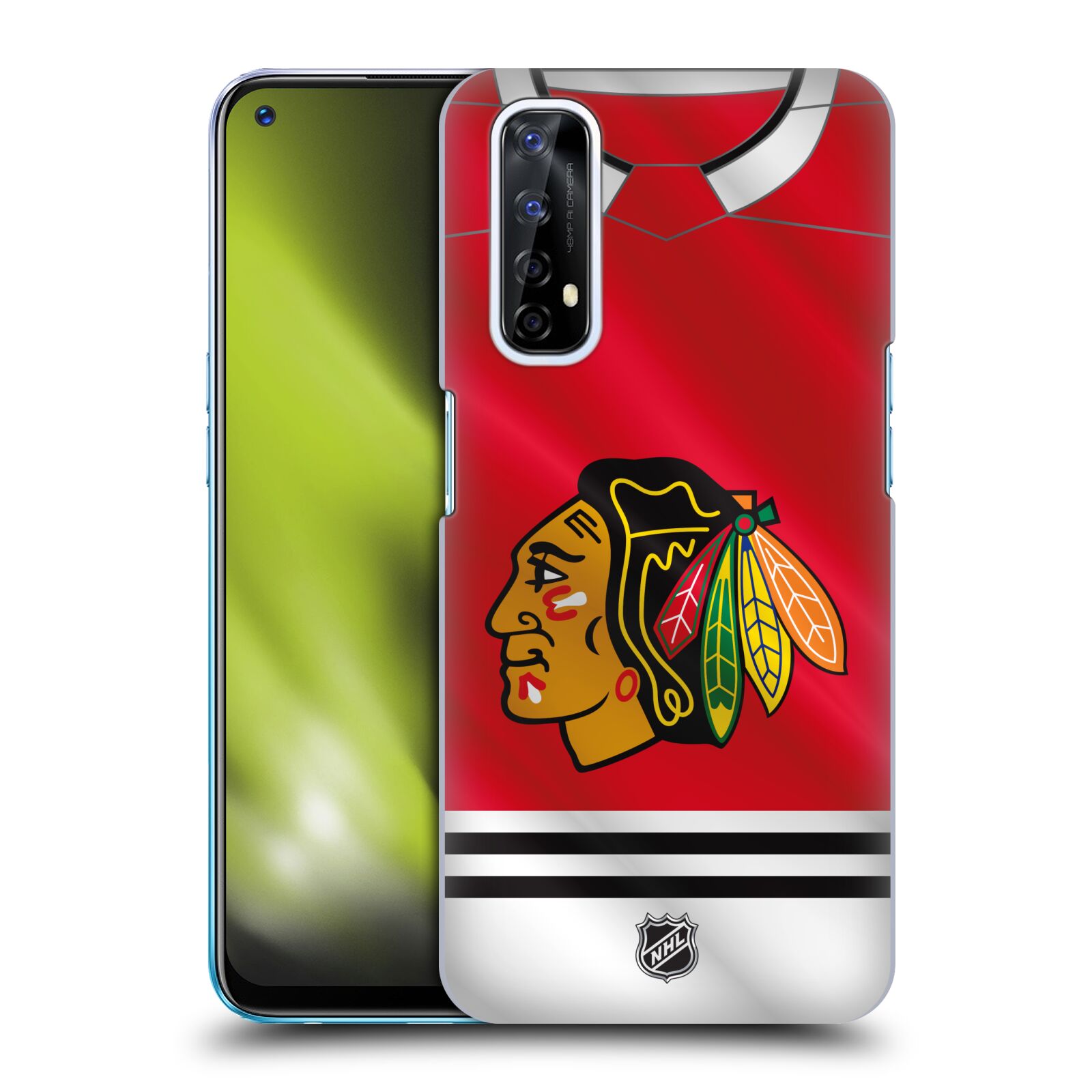 Pouzdro na mobil Realme 7 - HEAD CASE - Hokej NHL - Chicago Blackhawks - dres
