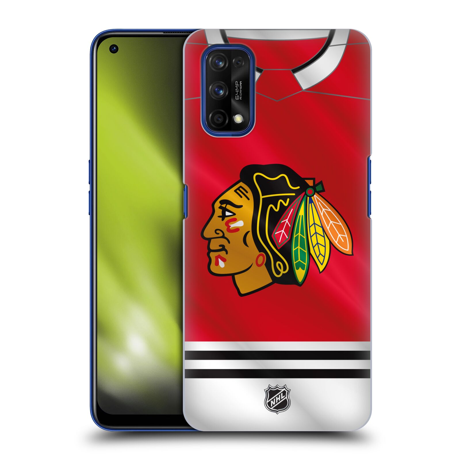 Pouzdro na mobil Realme 7 PRO - HEAD CASE - Hokej NHL - Chicago Blackhawks - dres