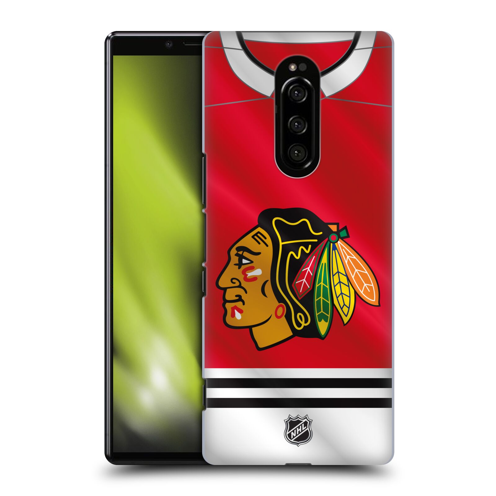 Pouzdro na mobil Sony Xperia 1 - HEAD CASE - Hokej NHL - Chicago Blackhawks - dres