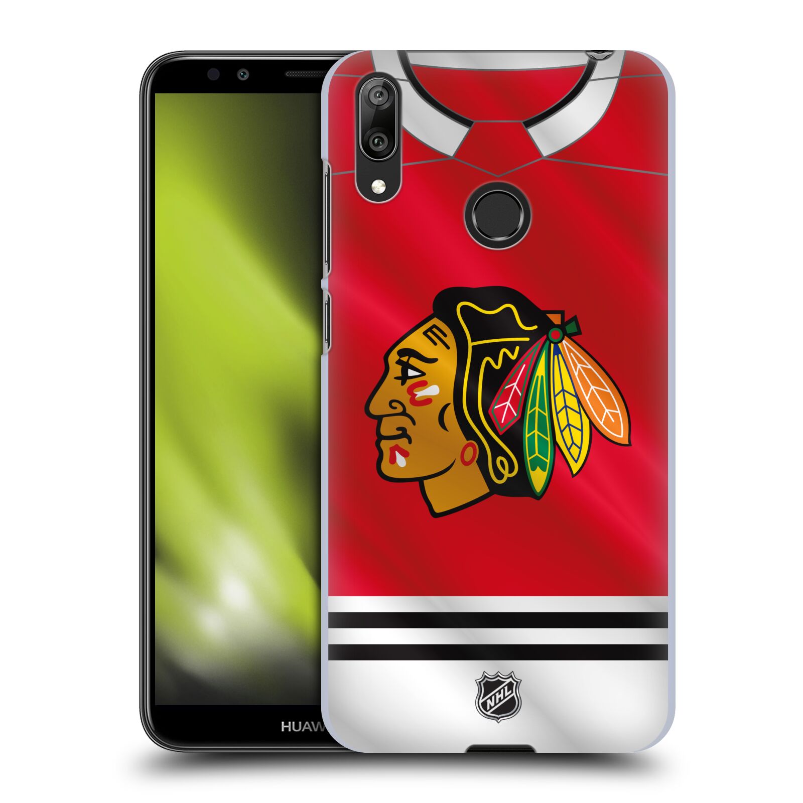 Pouzdro na mobil Huawei Y7 2019 - HEAD CASE - Hokej NHL - Chicago Blackhawks - dres
