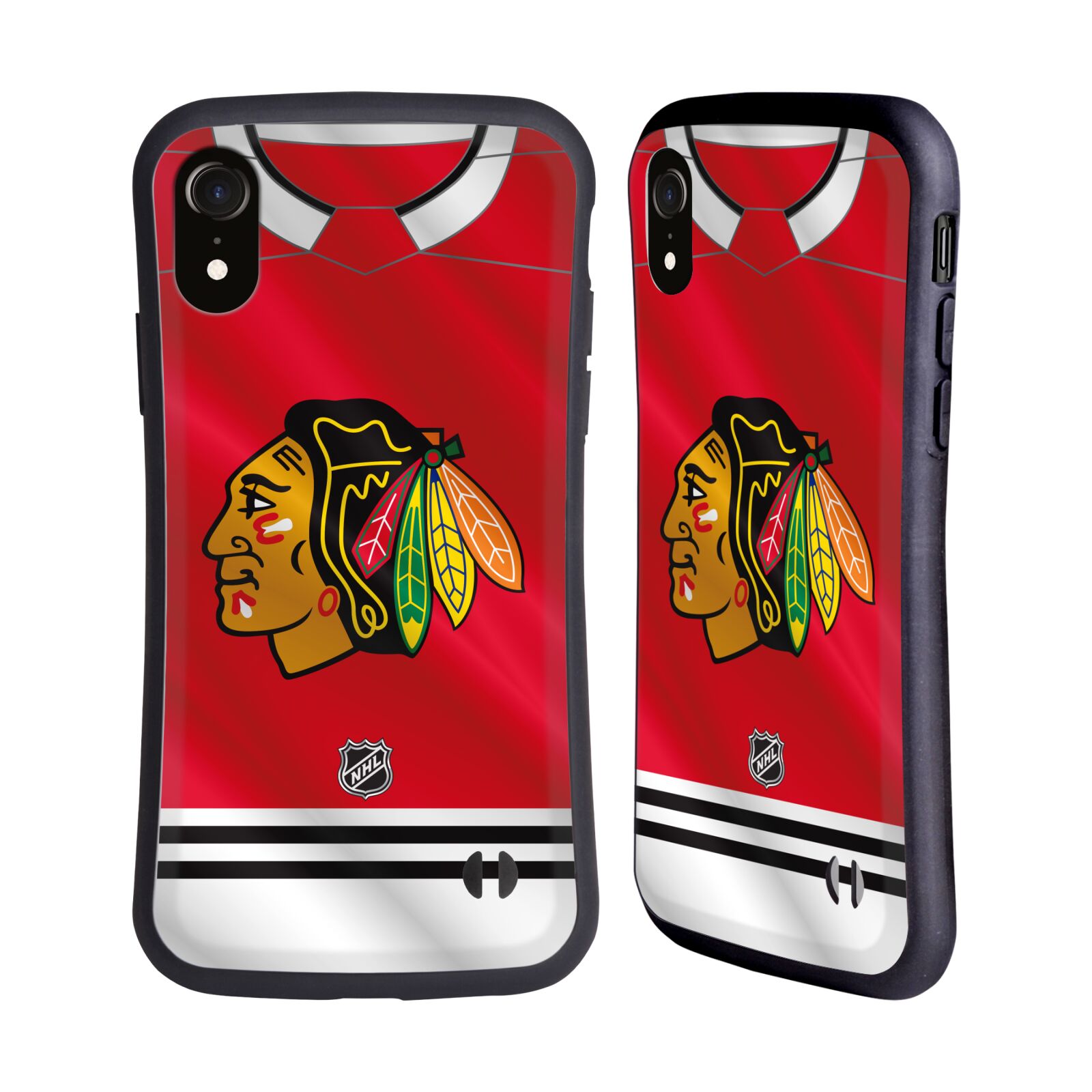 Obal na mobil Apple iPhone XR - HEAD CASE - NHL - Chicago Blackhawks znak na dresu