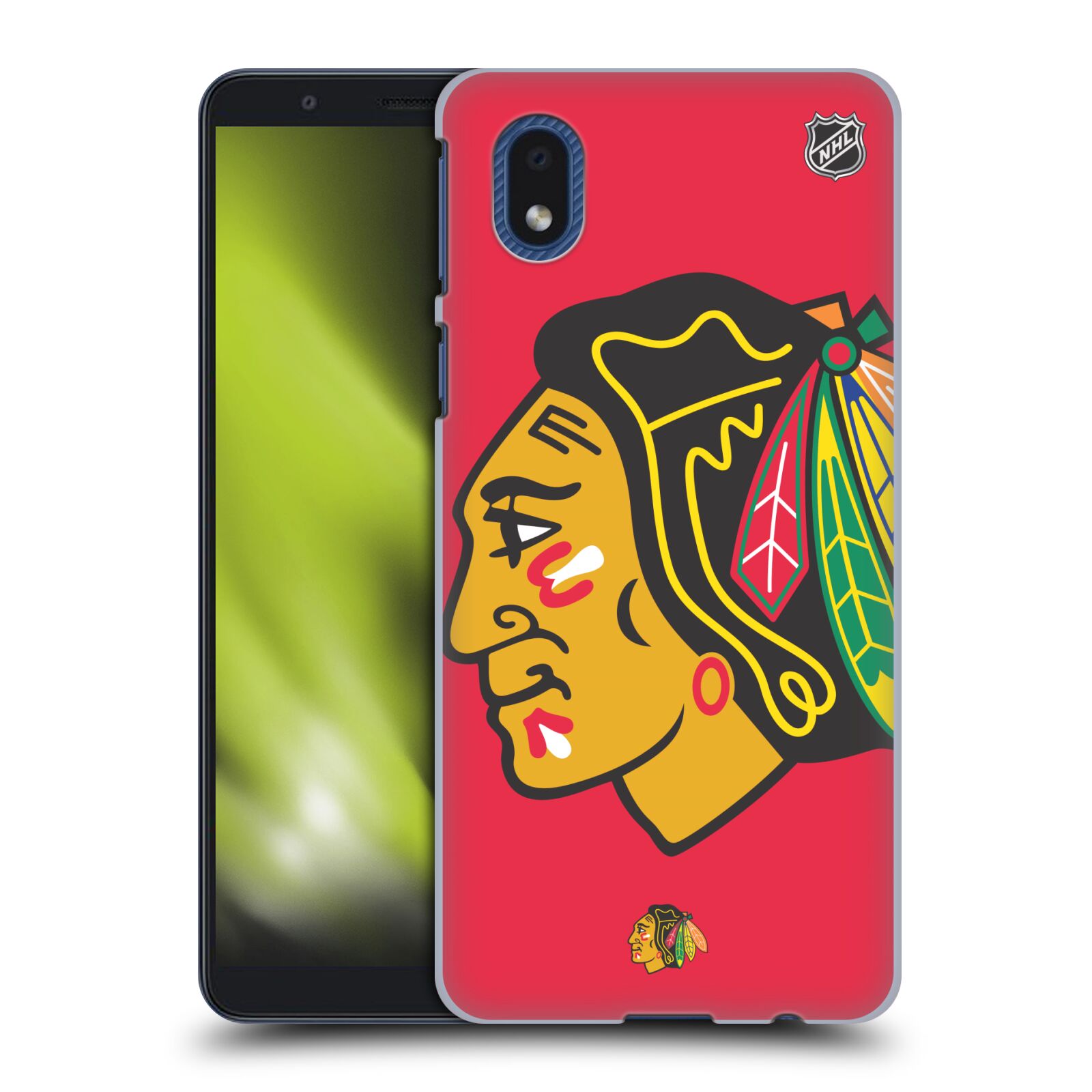 Pouzdro na mobil Samsung Galaxy A01 CORE - HEAD CASE - Hokej NHL - Chicago Blackhawks - Velký znak