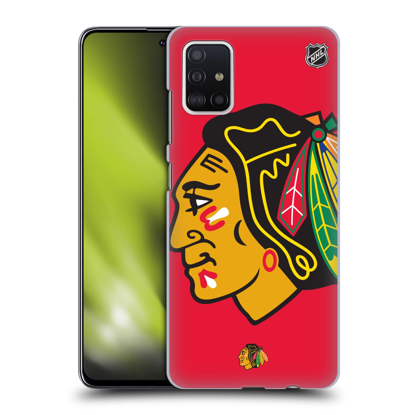 Pouzdro na mobil Samsung Galaxy A51 - HEAD CASE - Hokej NHL - Chicago Blackhawks - Velký znak