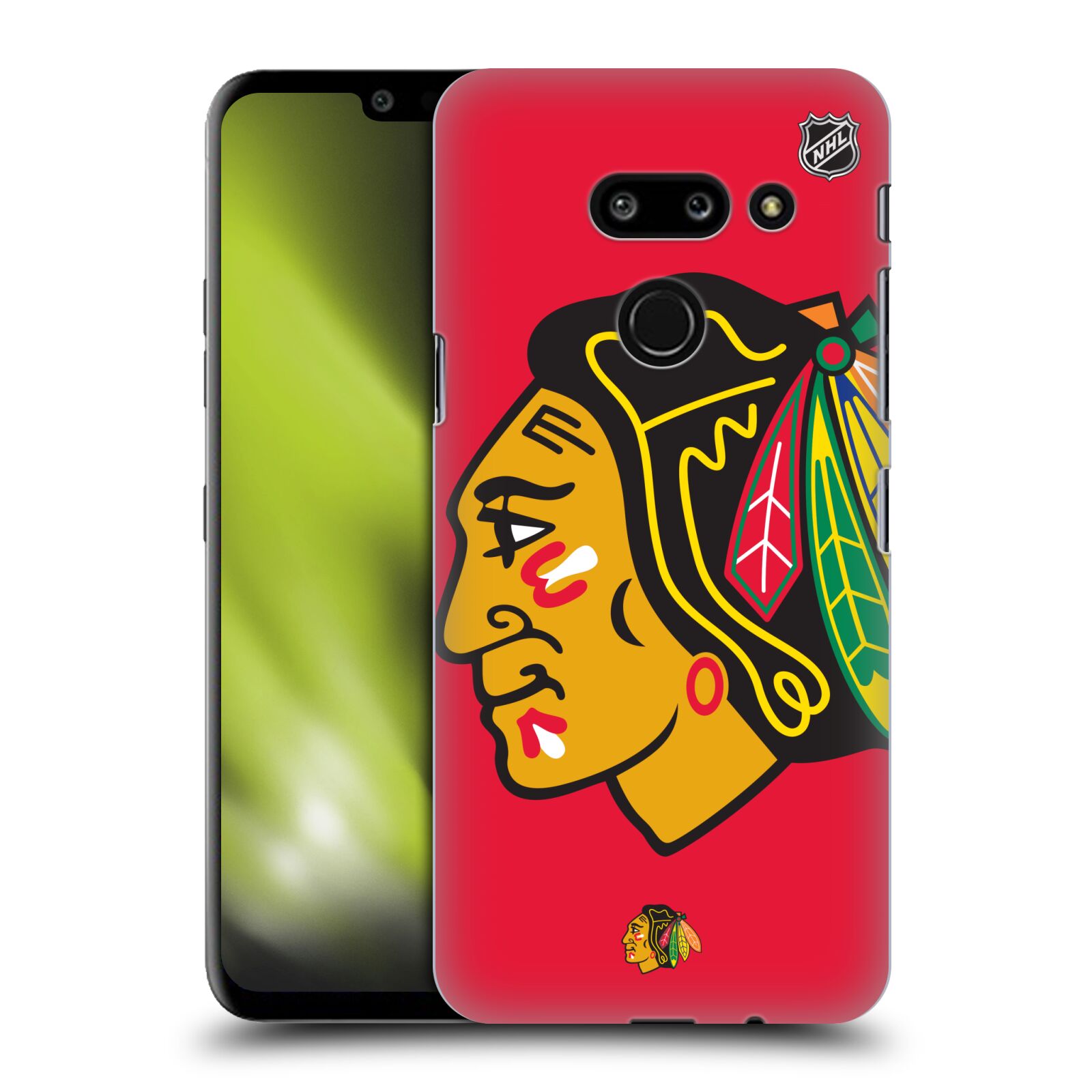 Pouzdro na mobil LG G8 ThinQ - HEAD CASE - Hokej NHL - Chicago Blackhawks - Velký znak