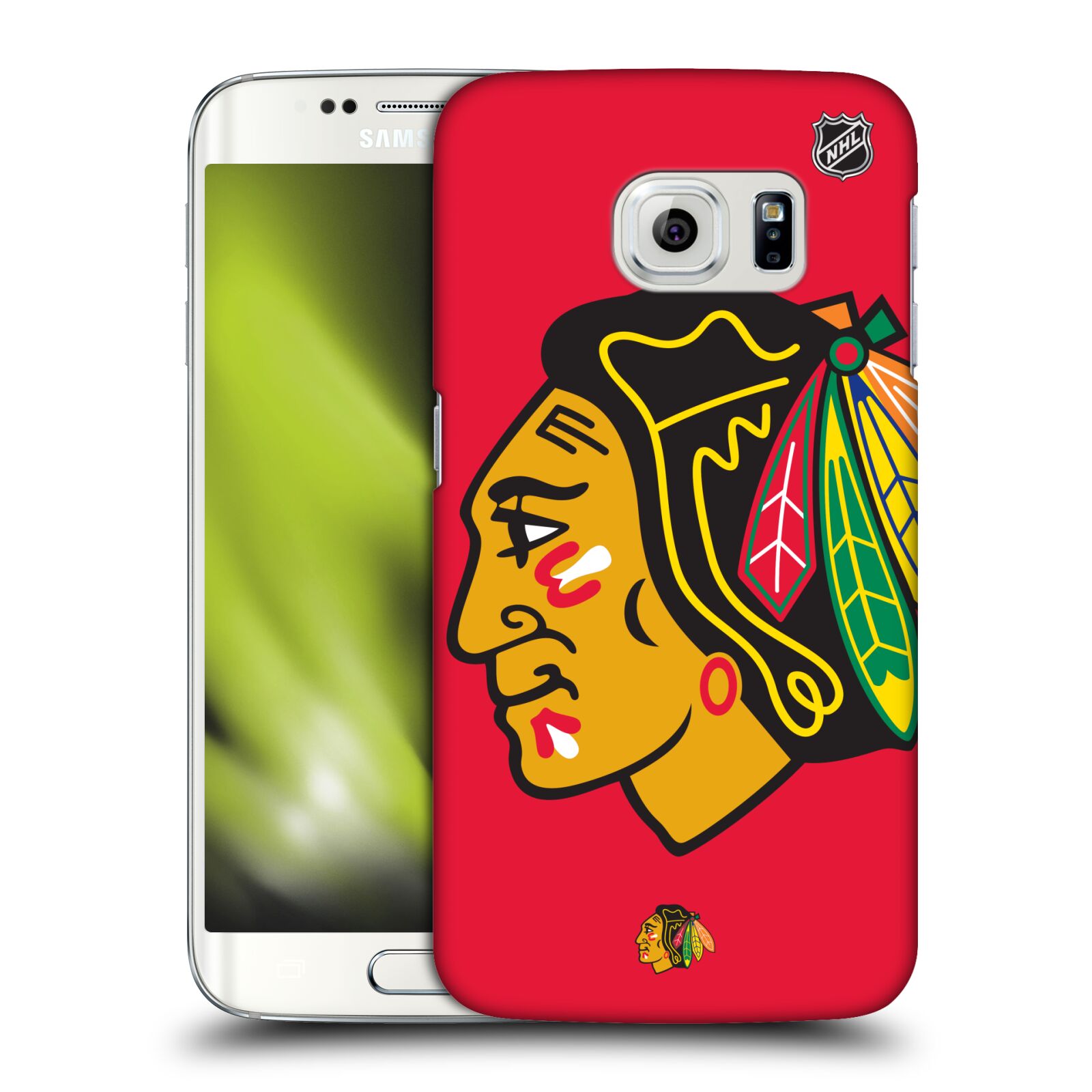 Pouzdro na mobil Samsung Galaxy S6 EDGE - HEAD CASE - Hokej NHL - Chicago Blackhawks - Velký znak