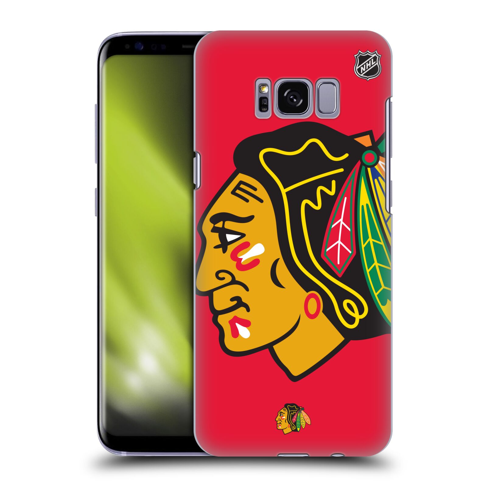 Pouzdro na mobil Samsung Galaxy S8 - HEAD CASE - Hokej NHL - Chicago Blackhawks - Velký znak