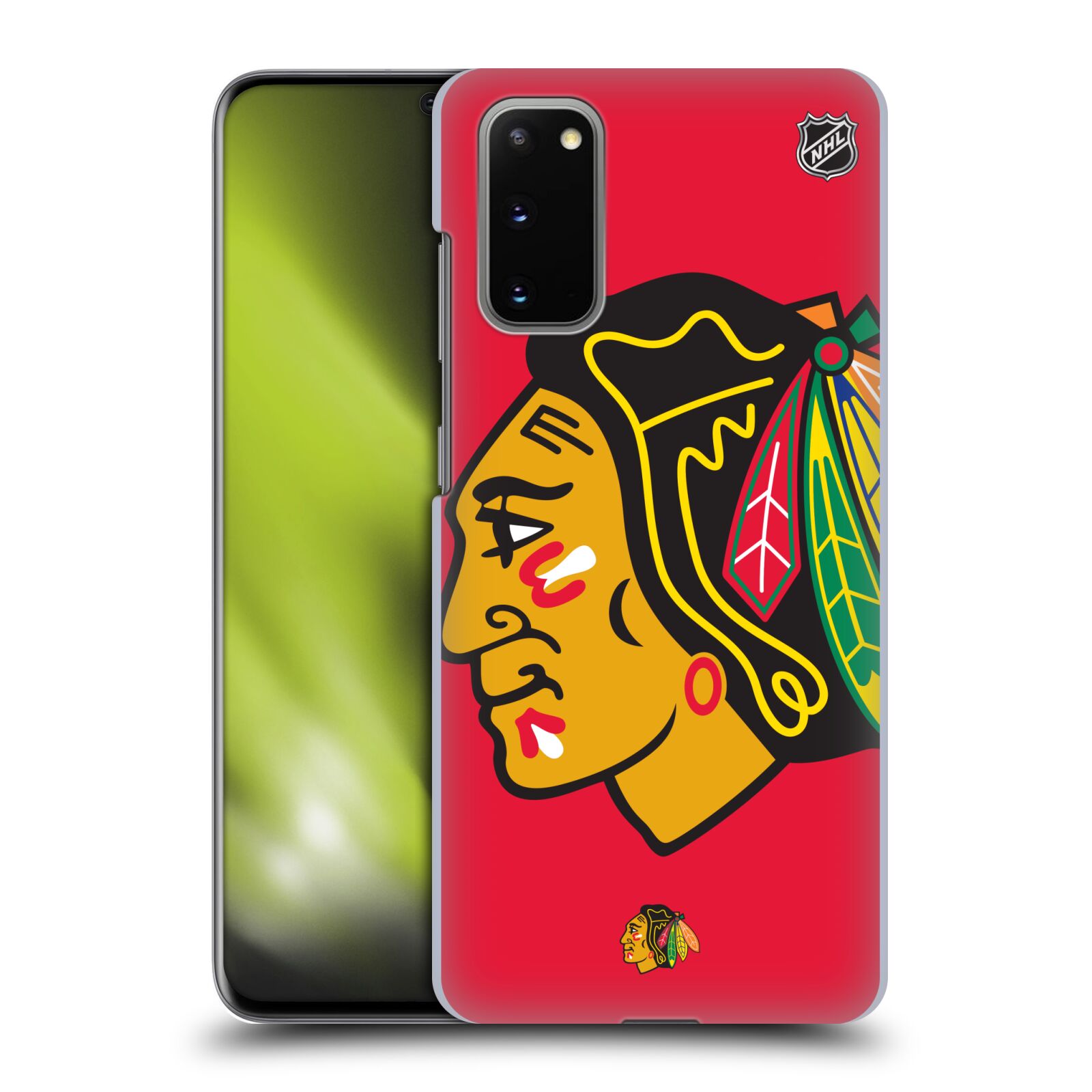 Pouzdro na mobil Samsung Galaxy S20 - HEAD CASE - Hokej NHL - Chicago Blackhawks - Velký znak