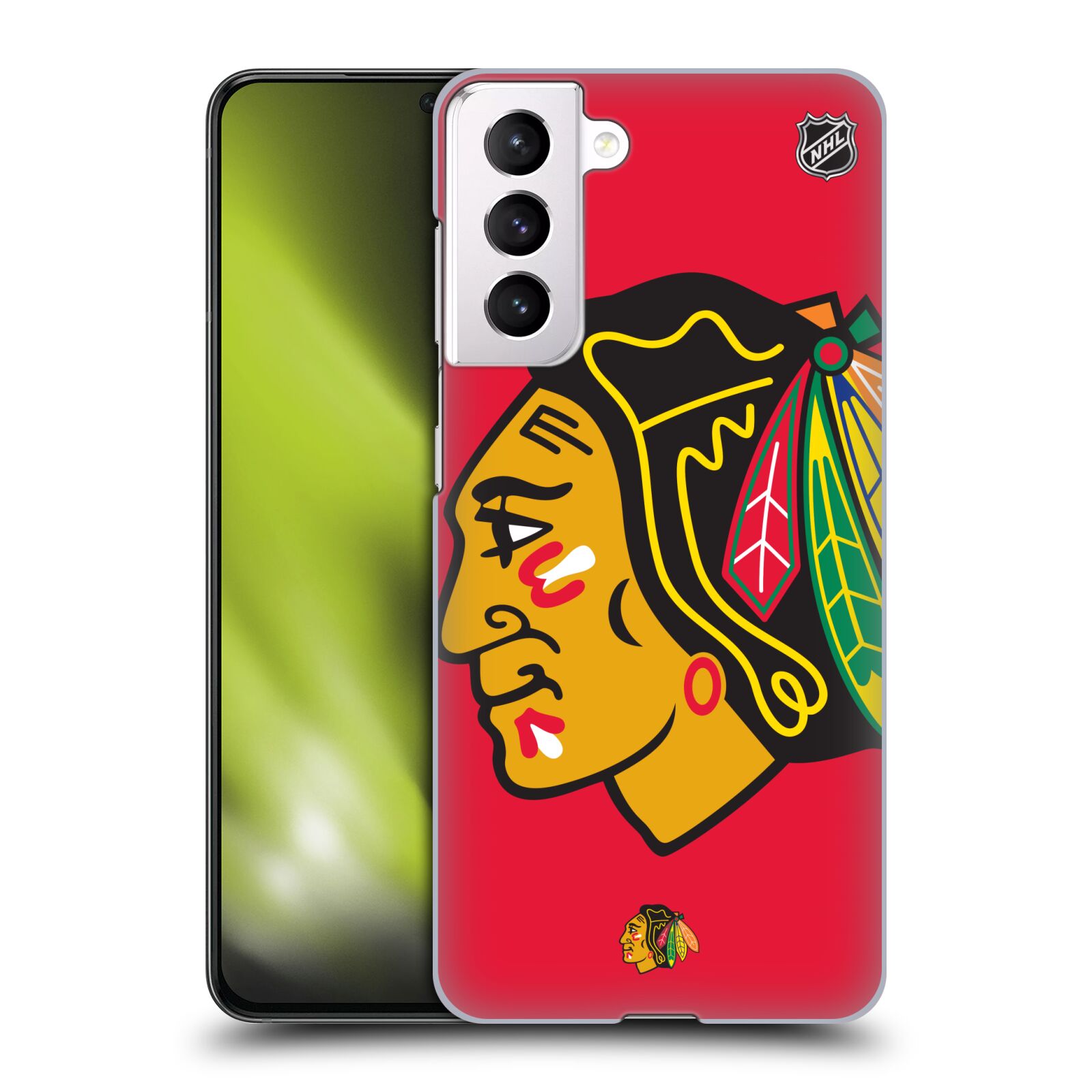 Pouzdro na mobil Samsung Galaxy S21 5G - HEAD CASE - Hokej NHL - Chicago Blackhawks - Velký znak