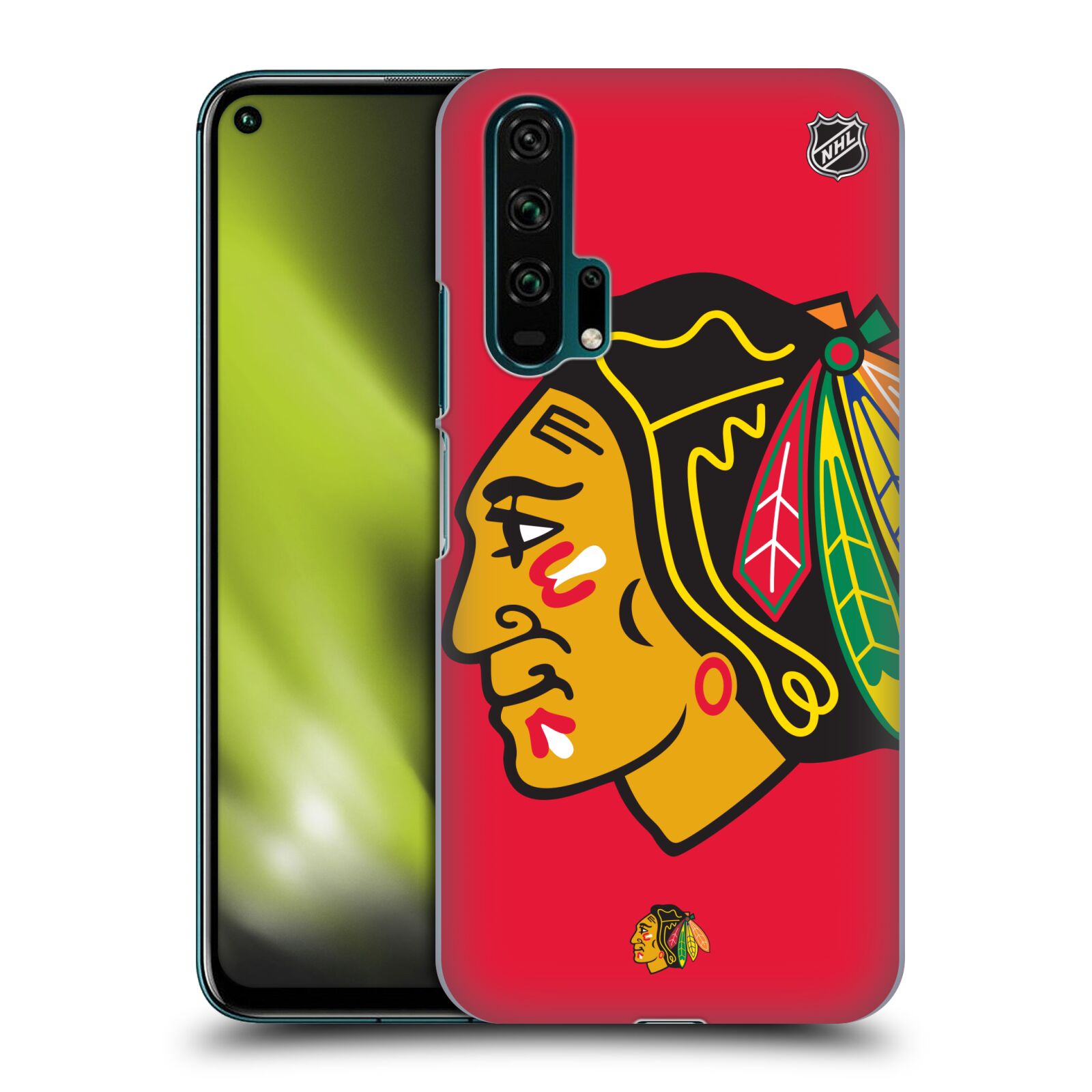 Pouzdro na mobil HONOR 20 PRO - HEAD CASE - Hokej NHL - Chicago Blackhawks - Velký znak