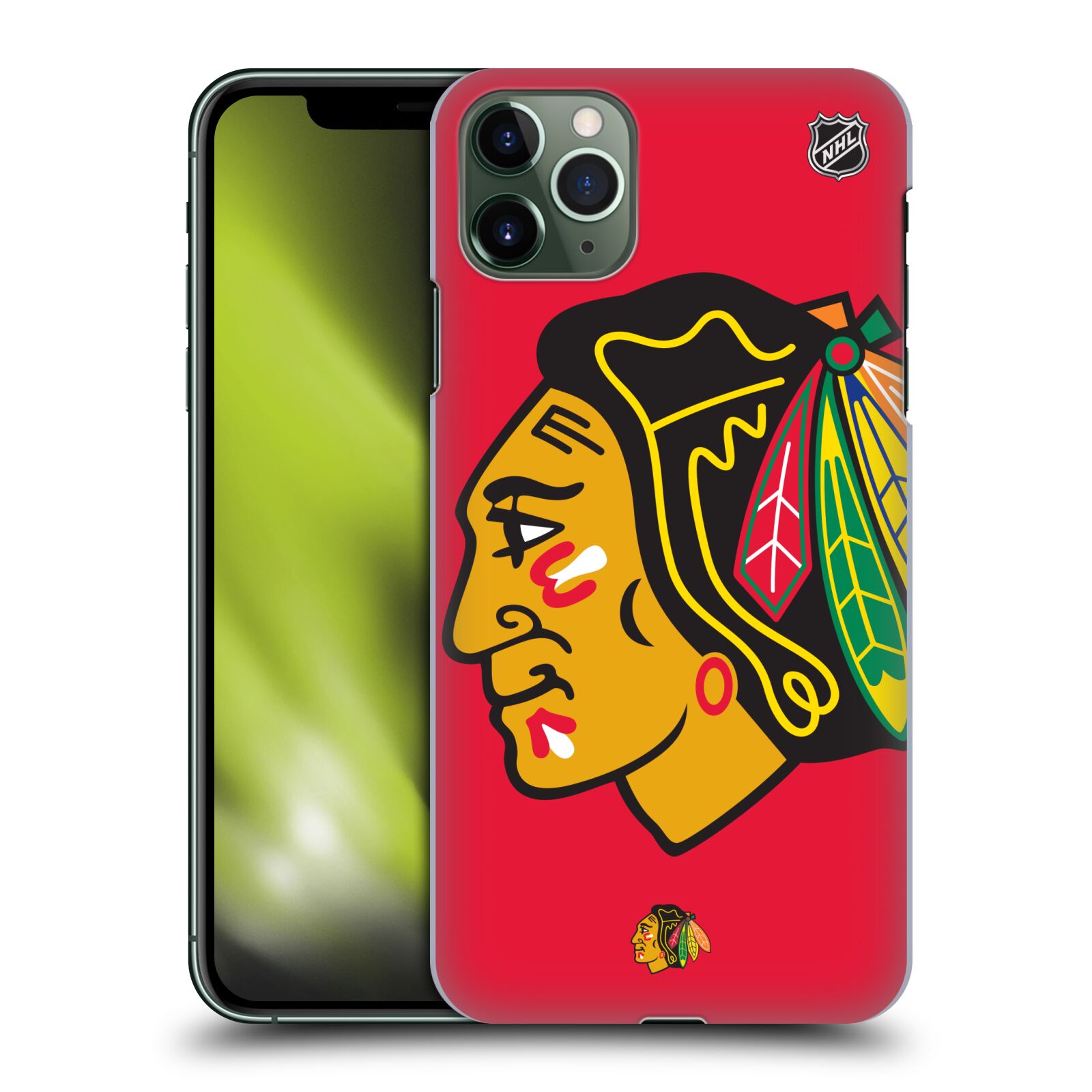 Pouzdro na mobil Apple Iphone 11 PRO MAX - HEAD CASE - Hokej NHL - Chicago Blackhawks - Velký znak