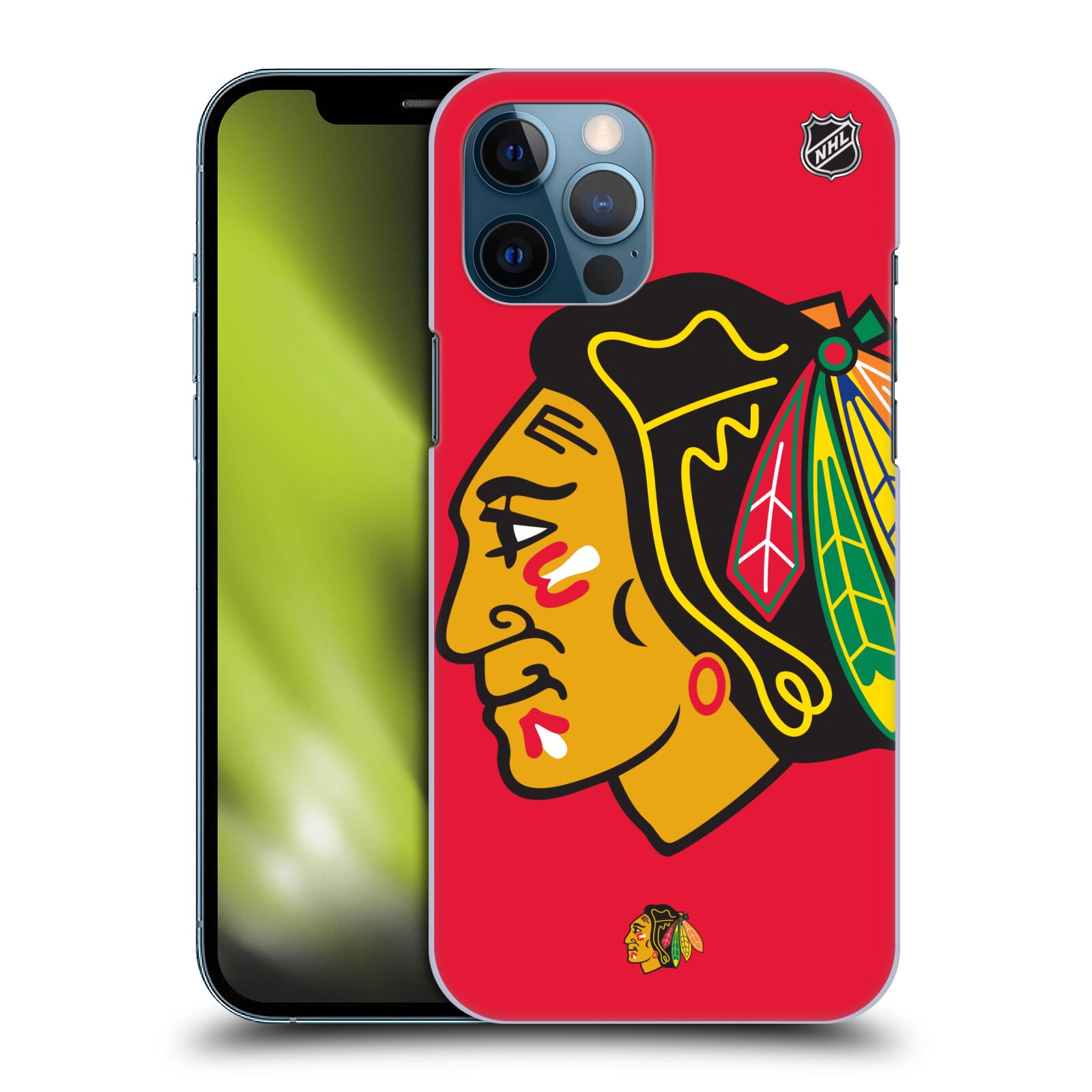 Pouzdro na mobil Apple Iphone 12 PRO MAX - HEAD CASE - Hokej NHL - Chicago Blackhawks - Velký znak