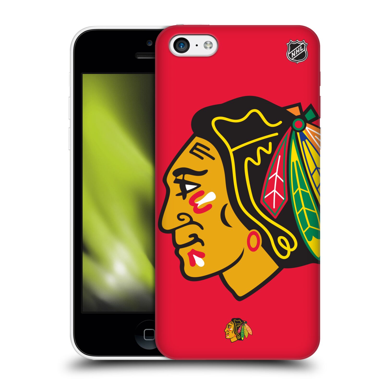 Pouzdro na mobil Apple Iphone 5C - HEAD CASE - Hokej NHL - Chicago Blackhawks - Velký znak