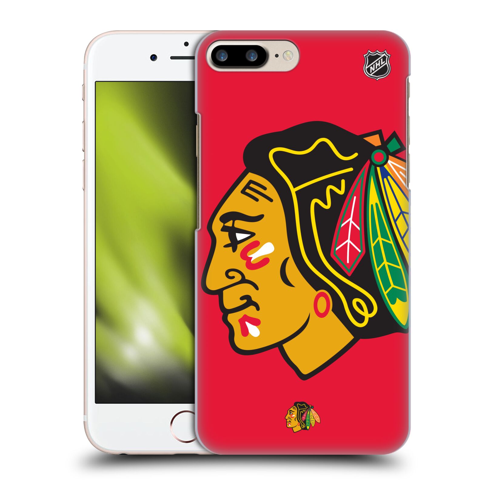 Pouzdro na mobil Apple Iphone 7/8 PLUS - HEAD CASE - Hokej NHL - Chicago Blackhawks - Velký znak