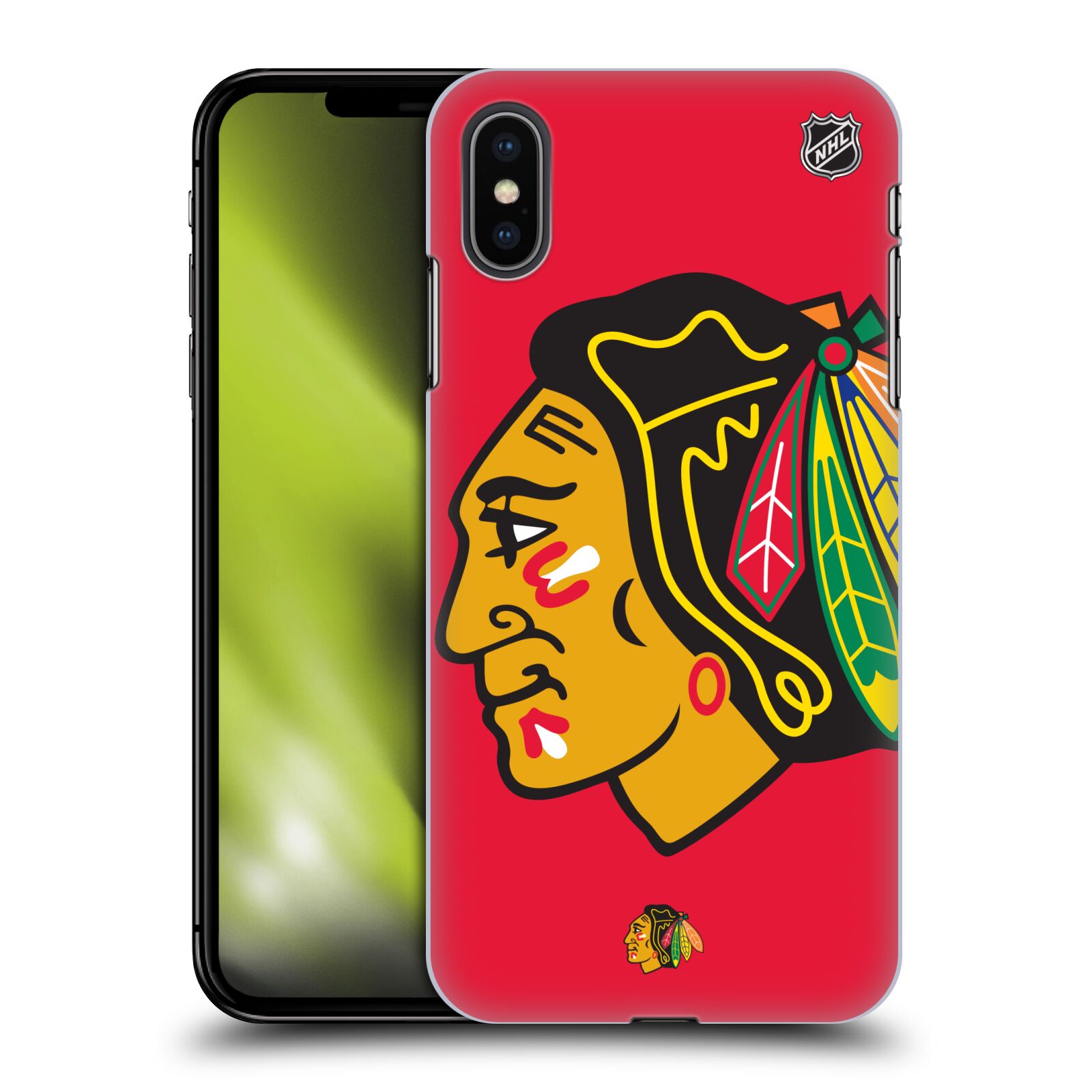 Pouzdro na mobil Apple Iphone XS MAX - HEAD CASE - Hokej NHL - Chicago Blackhawks - Velký znak