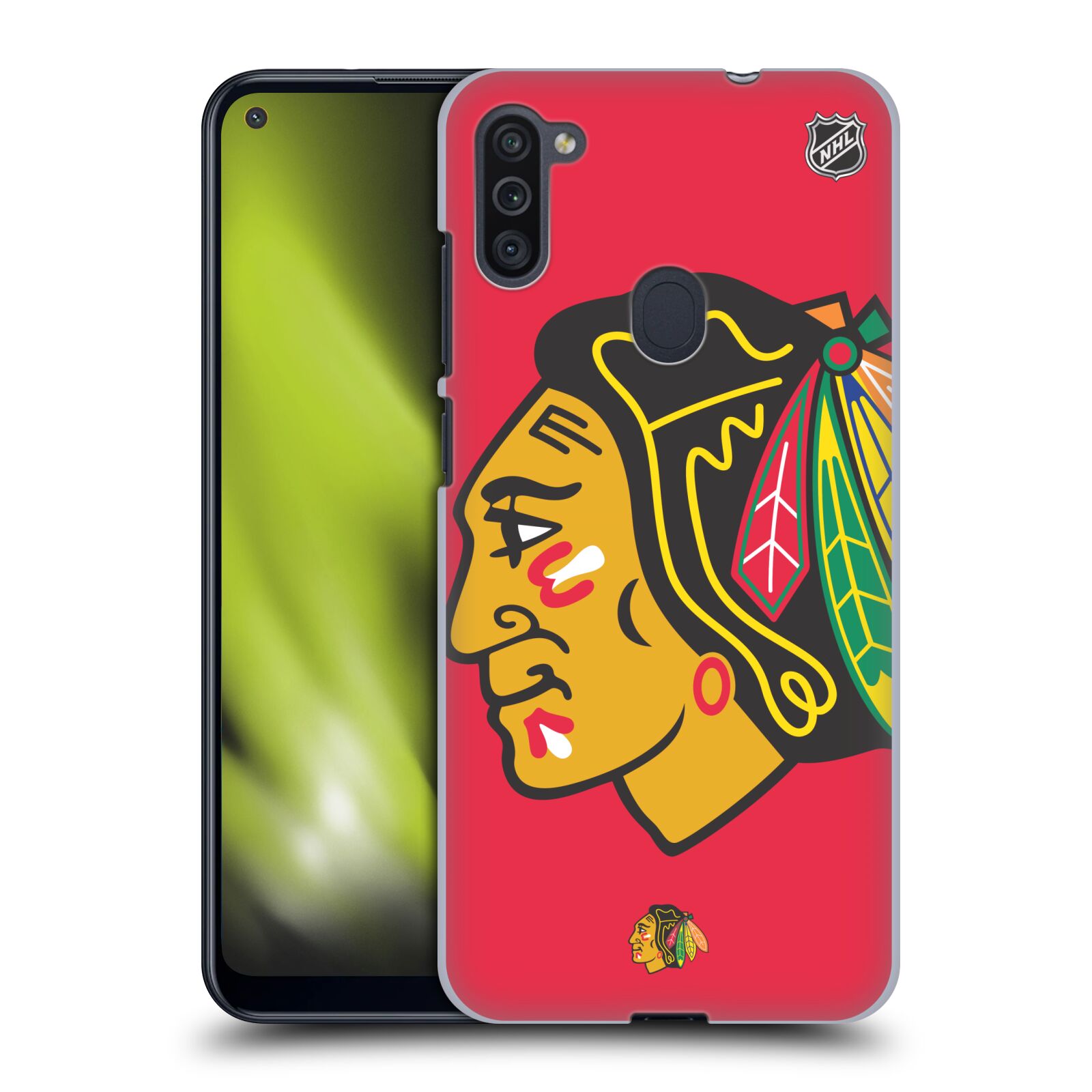 Pouzdro na mobil Samsung Galaxy M11 - HEAD CASE - Hokej NHL - Chicago Blackhawks - Velký znak
