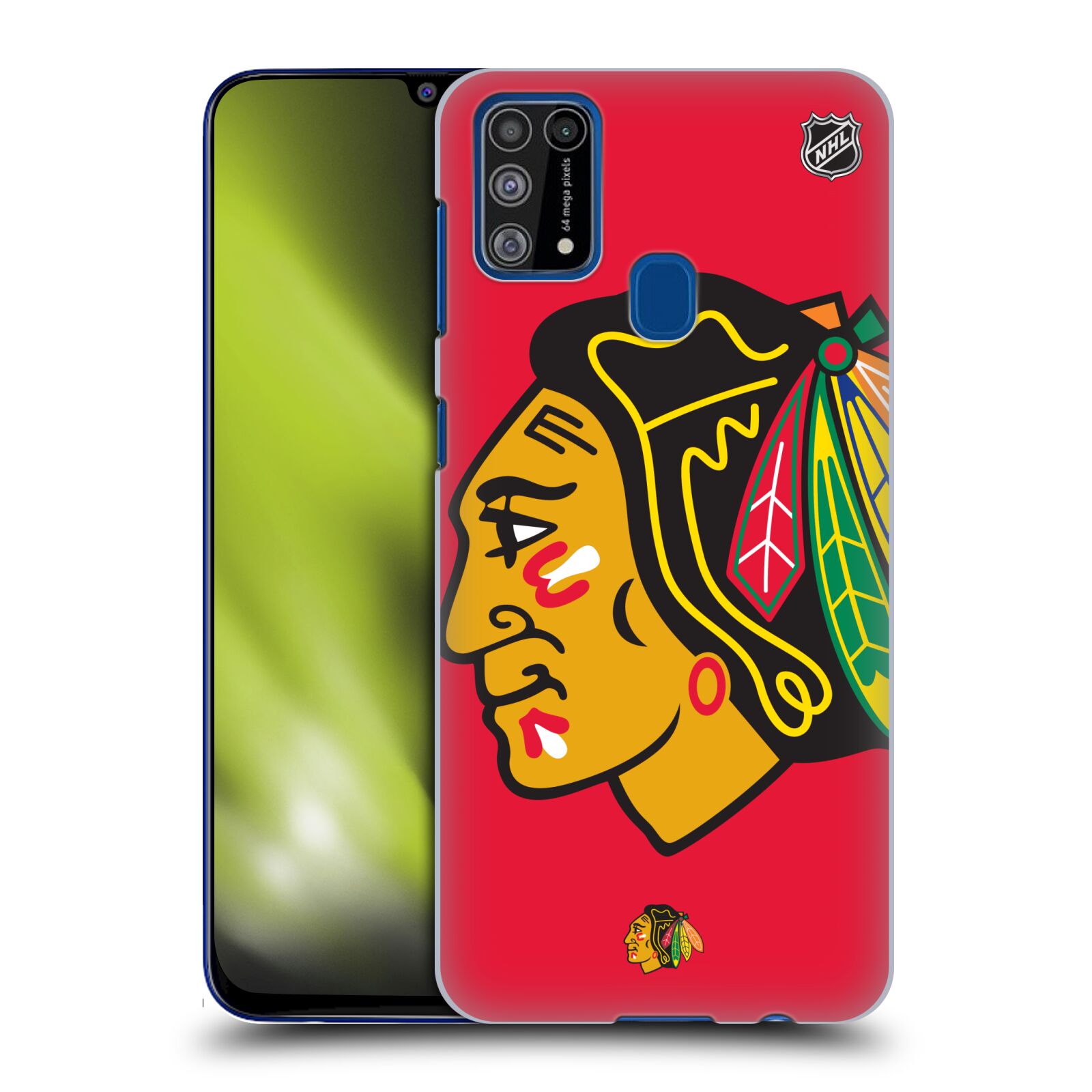 Pouzdro na mobil Samsung Galaxy M31 - HEAD CASE - Hokej NHL - Chicago Blackhawks - Velký znak