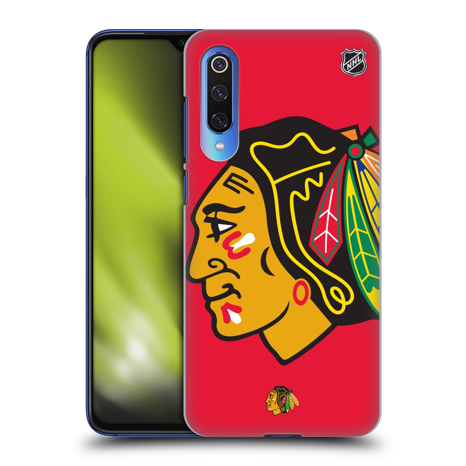 Pouzdro na mobil Xiaomi  Mi 9 SE - HEAD CASE - Hokej NHL - Chicago Blackhawks - Velký znak