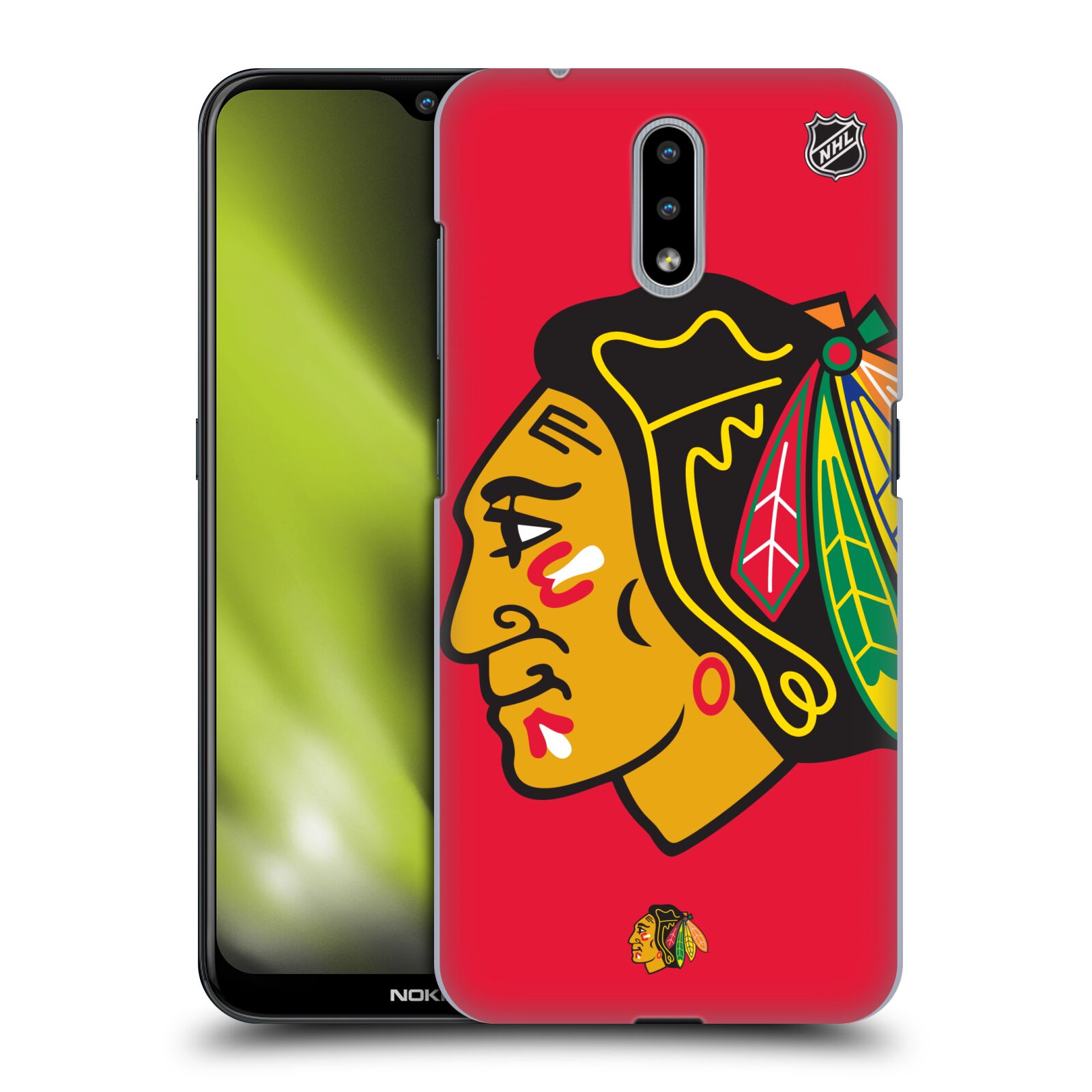 Pouzdro na mobil Nokia 2.3 - HEAD CASE - Hokej NHL - Chicago Blackhawks - Velký znak