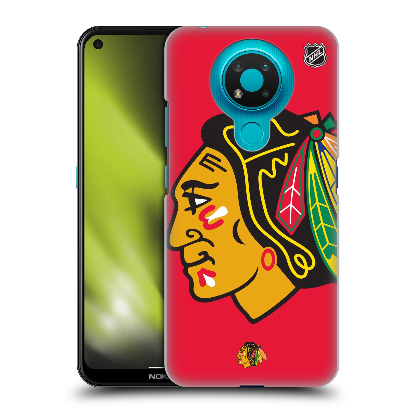 Pouzdro na mobil Nokia 3.4 - HEAD CASE - Hokej NHL - Chicago Blackhawks - Velký znak