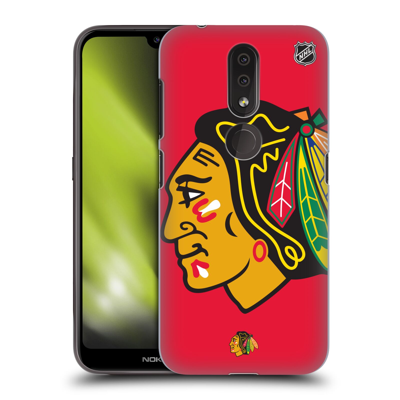 Pouzdro na mobil Nokia 4.2 - HEAD CASE - Hokej NHL - Chicago Blackhawks - Velký znak