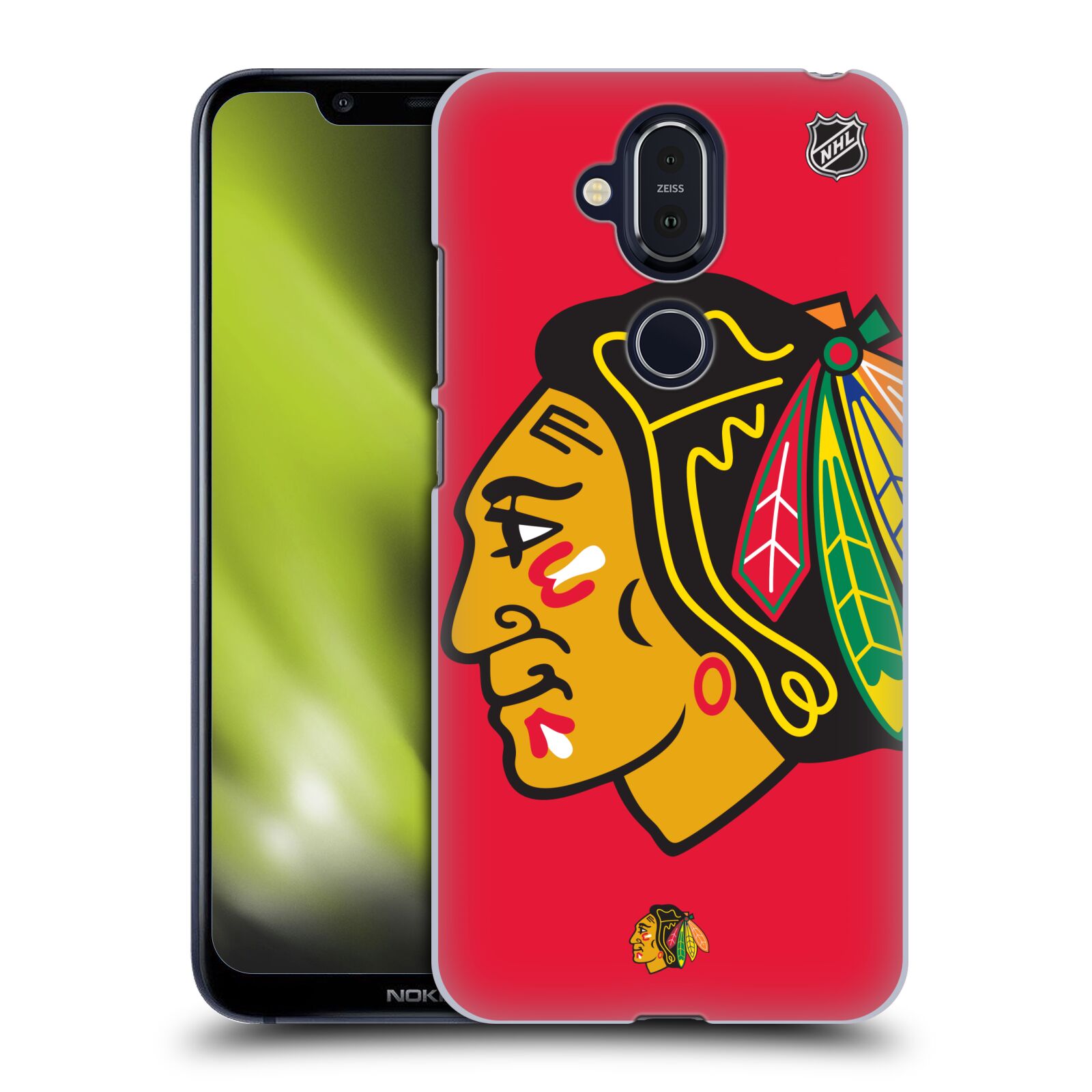 Pouzdro na mobil NOKIA 8.1 - HEAD CASE - Hokej NHL - Chicago Blackhawks - Velký znak
