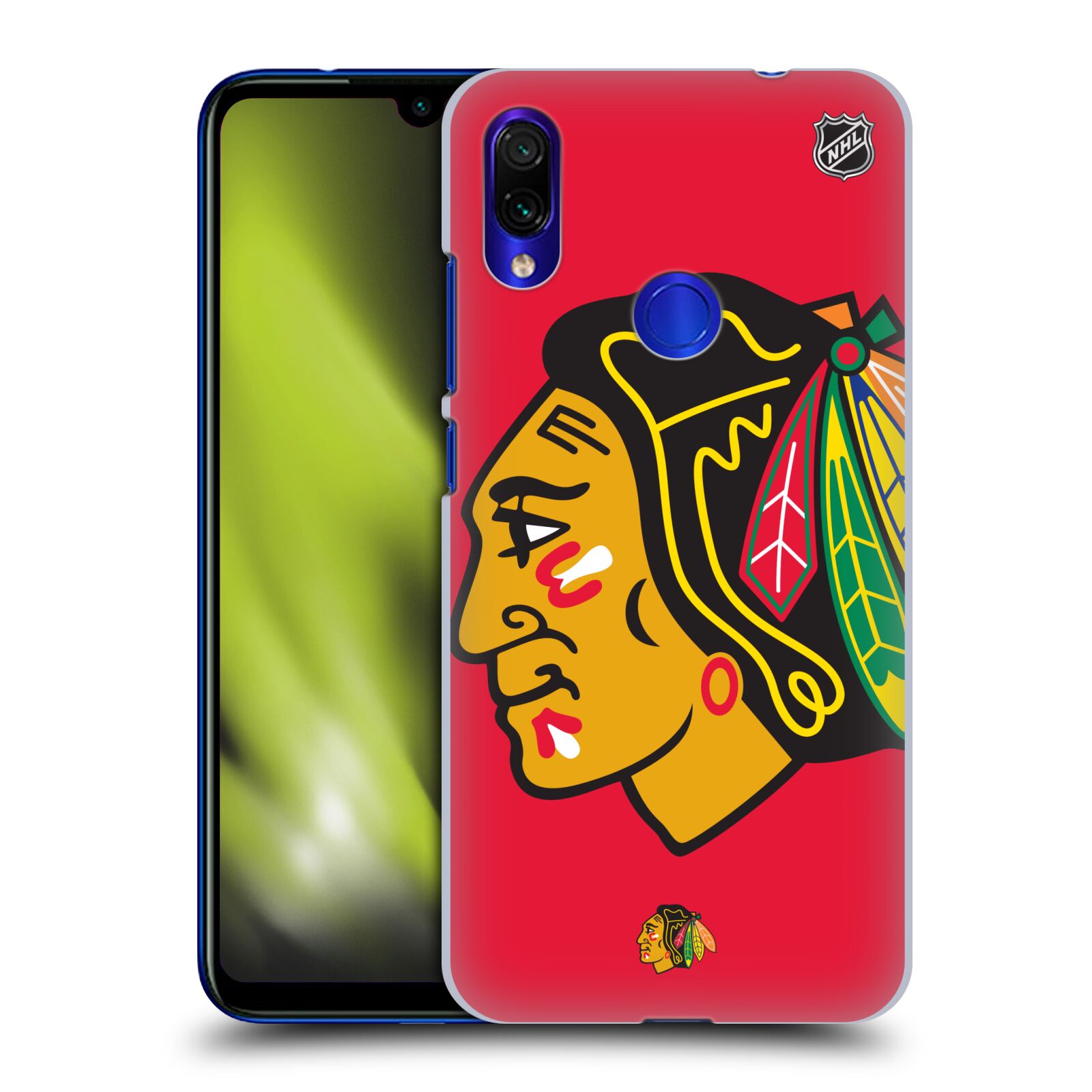 Pouzdro na mobil Xiaomi Redmi Note 7 - HEAD CASE - Hokej NHL - Chicago Blackhawks - Velký znak