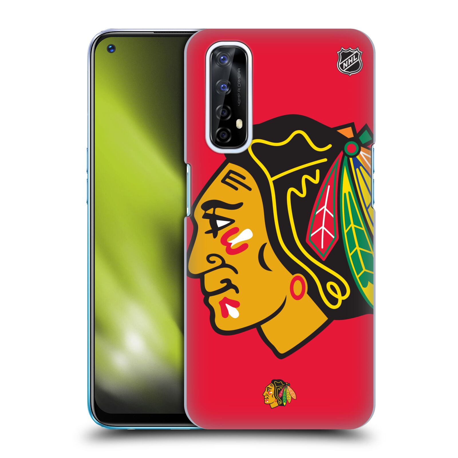 Pouzdro na mobil Realme 7 - HEAD CASE - Hokej NHL - Chicago Blackhawks - Velký znak