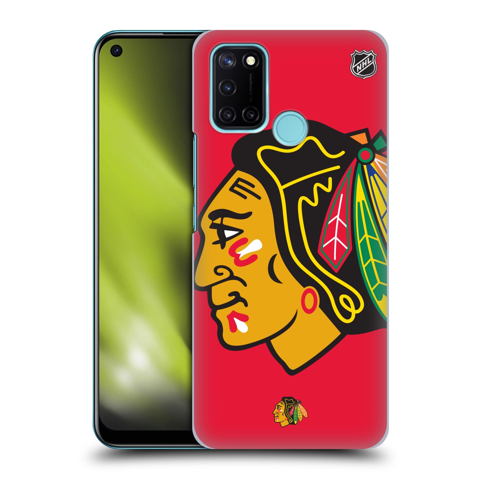 Pouzdro na mobil Realme 7i / Realme C17 - HEAD CASE - Hokej NHL - Chicago Blackhawks - Velký znak