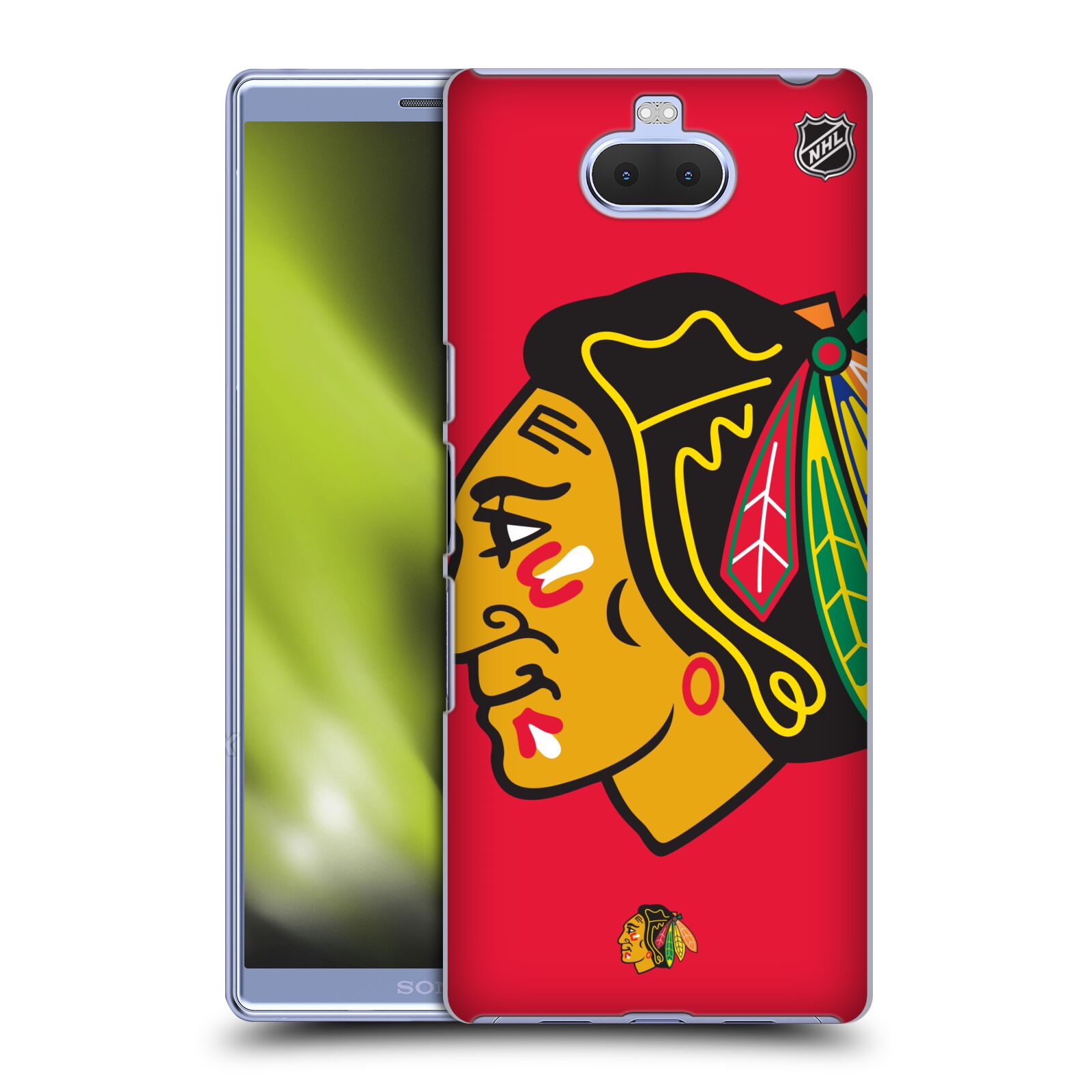 Pouzdro na mobil Sony Xperia 10 - HEAD CASE - Hokej NHL - Chicago Blackhawks - Velký znak
