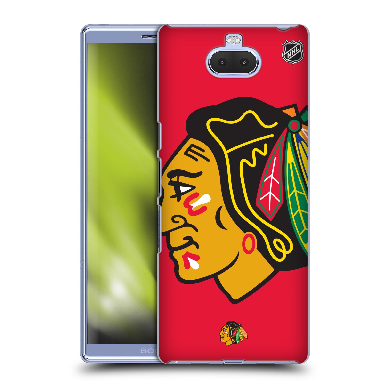Pouzdro na mobil Sony Xperia 10 Plus - HEAD CASE - Hokej NHL - Chicago Blackhawks - Velký znak