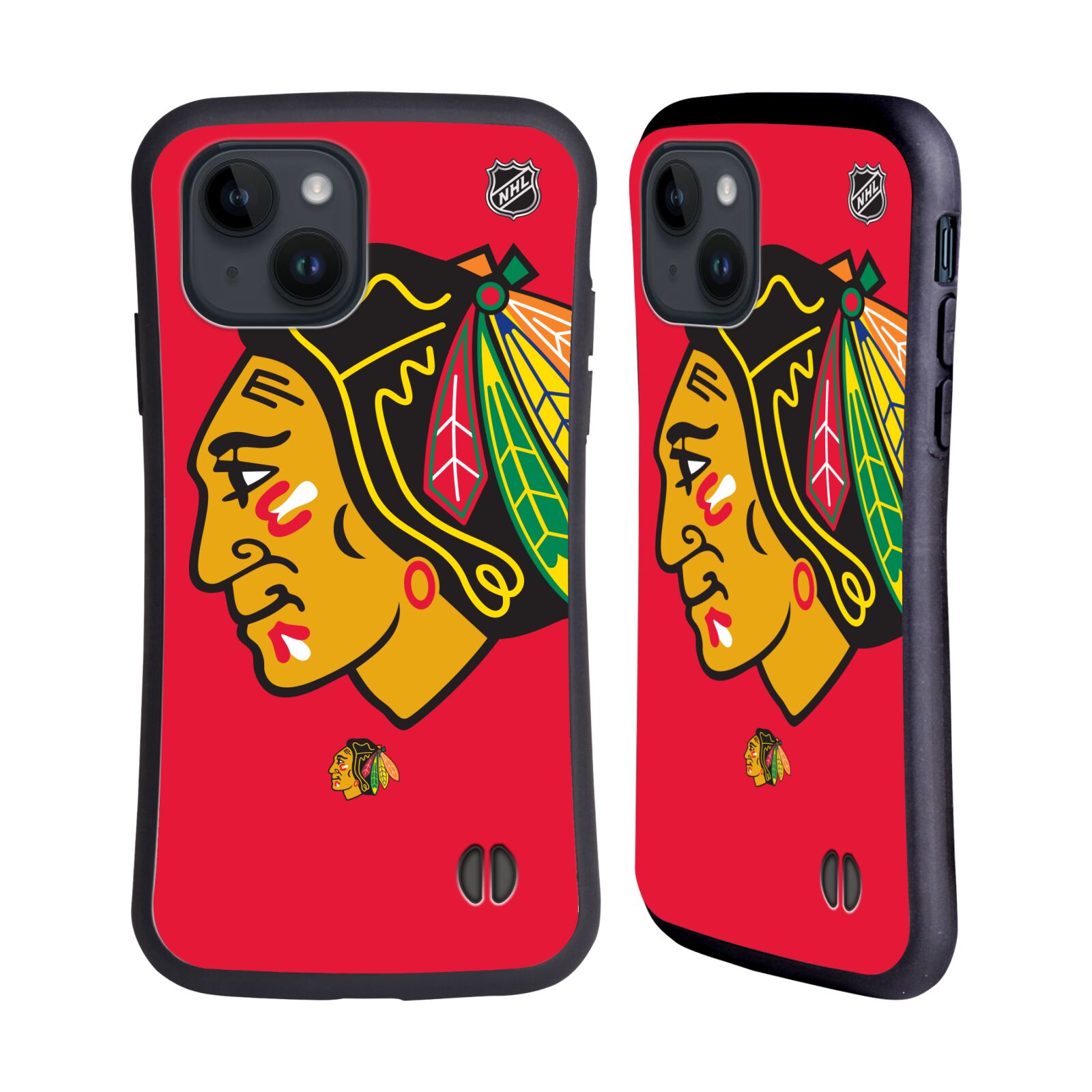 Obal na mobil Apple iPhone 15 - HEAD CASE - NHL - Chicago Blackhawks velký znak
