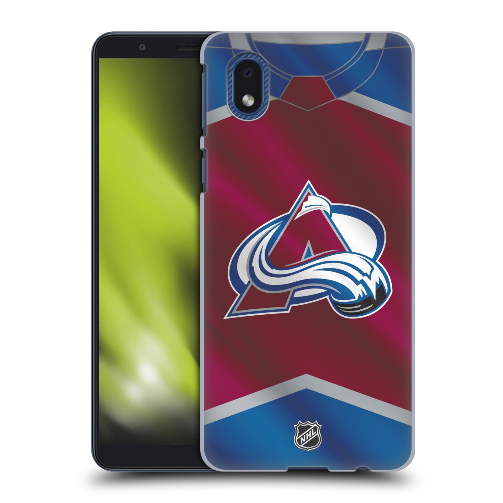 Pouzdro na mobil Samsung Galaxy A01 CORE - HEAD CASE - Hokej NHL - Colorado Avalanche - Dres