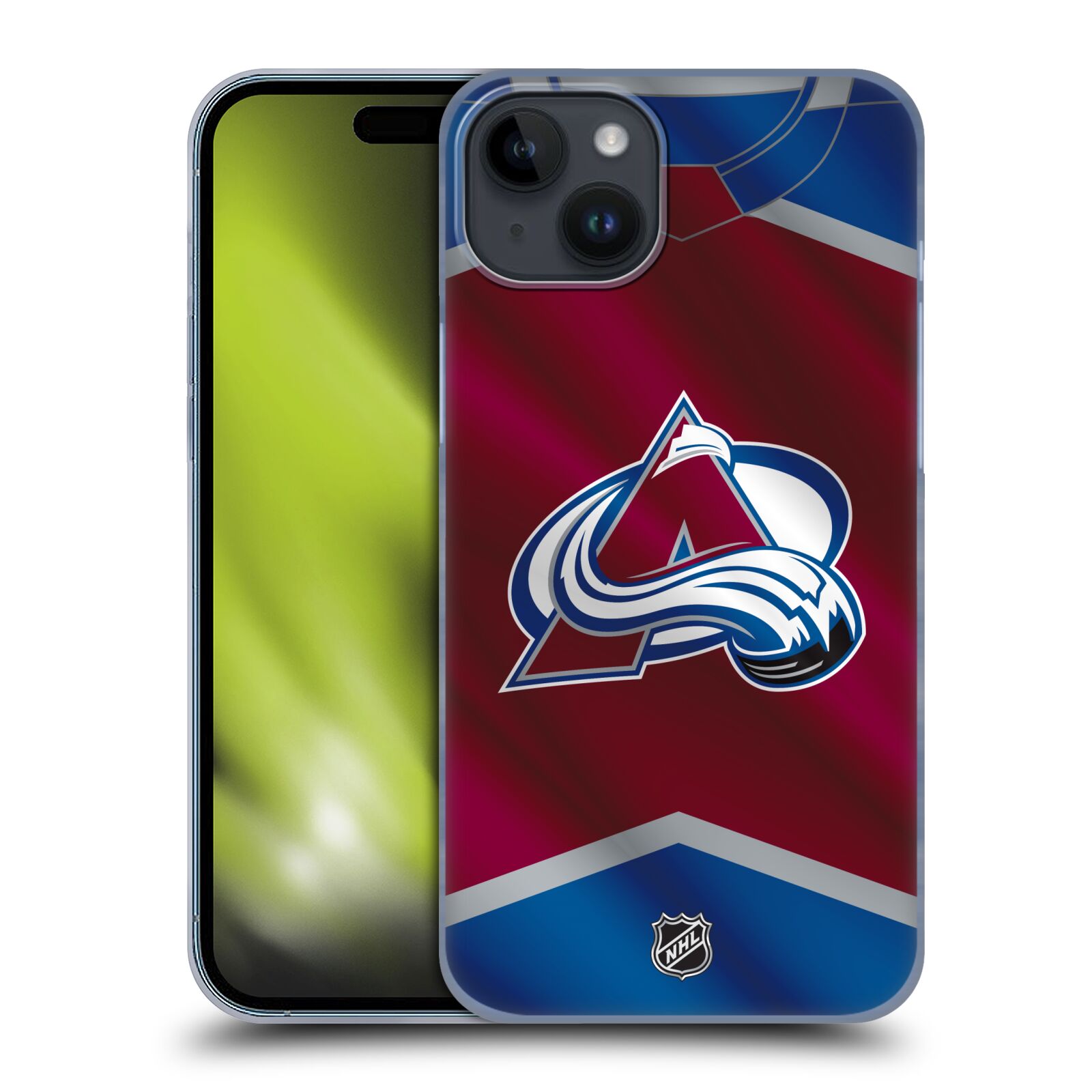 Plastový obal HEAD CASE na mobil Apple Iphone 15 PLUS  Hokej NHL - Colorado Avalanche - Dres