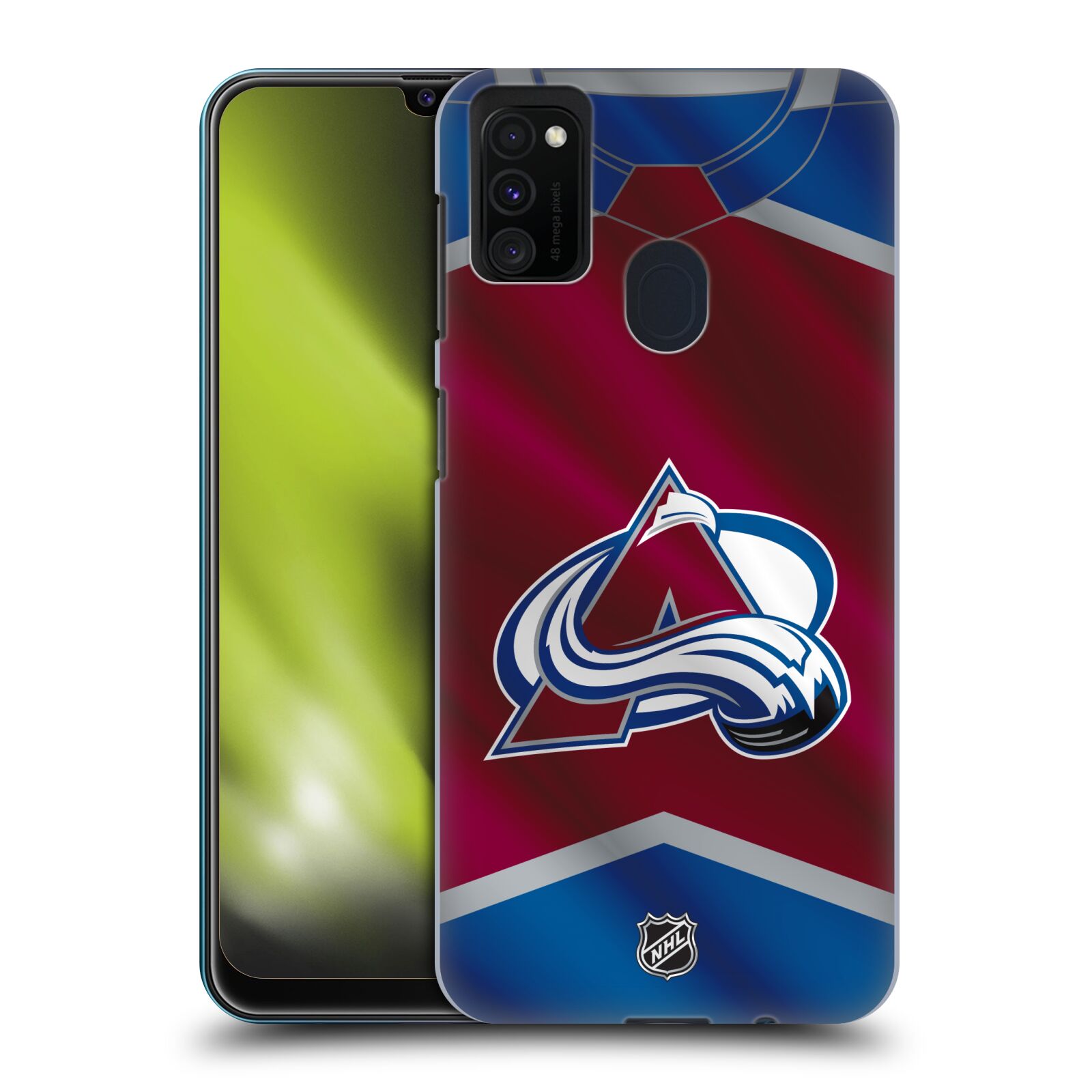 Pouzdro na mobil Samsung Galaxy M21 - HEAD CASE - Hokej NHL - Colorado Avalanche - Dres