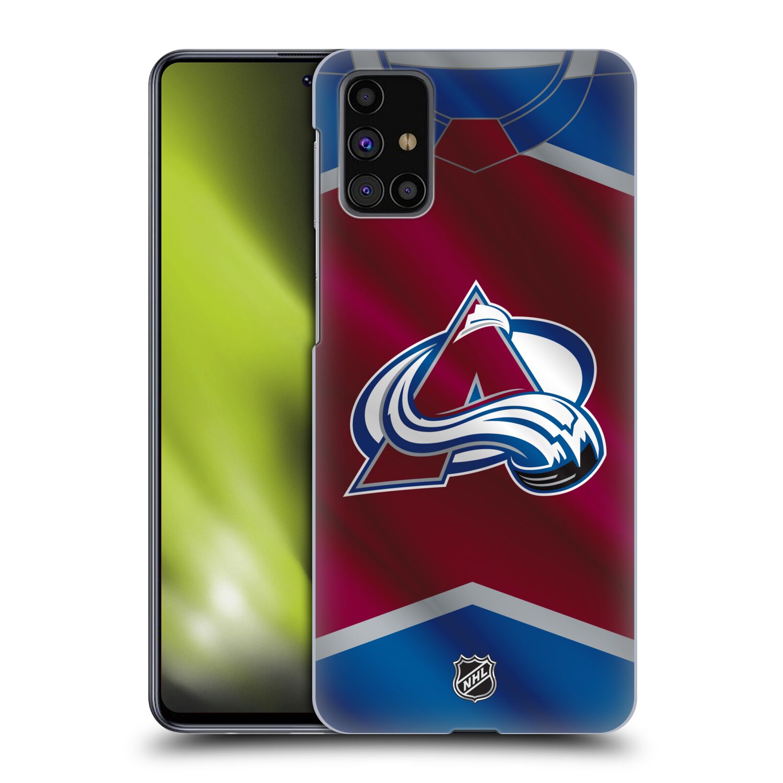 Pouzdro na mobil Samsung Galaxy M31s - HEAD CASE - Hokej NHL - Colorado Avalanche - Dres