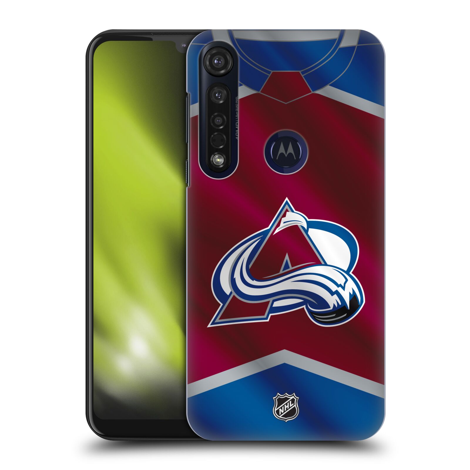 Pouzdro na mobil Motorola Moto G8 PLUS - HEAD CASE - Hokej NHL - Colorado Avalanche - Dres