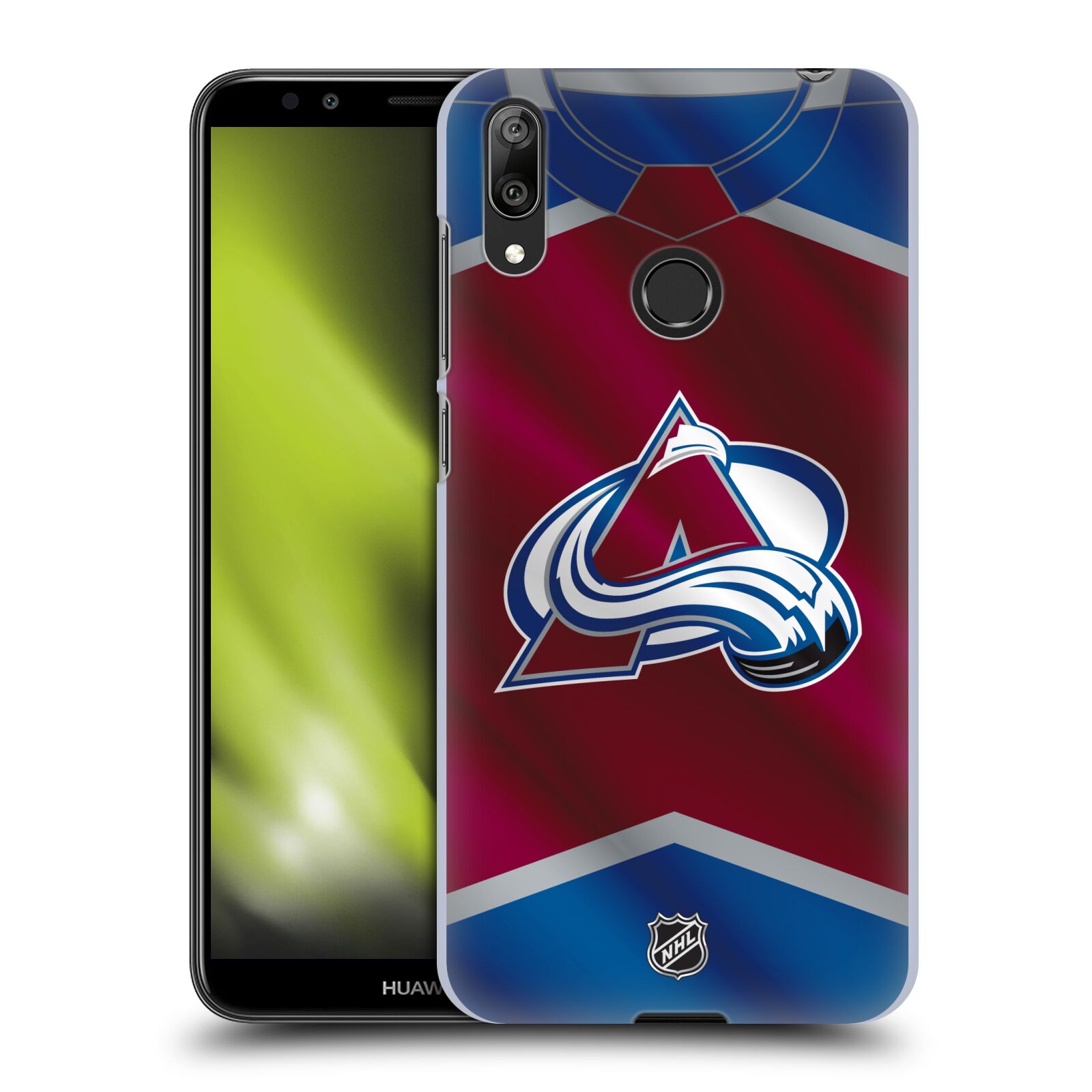 Pouzdro na mobil Huawei Y7 2019 - HEAD CASE - Hokej NHL - Colorado Avalanche - Dres