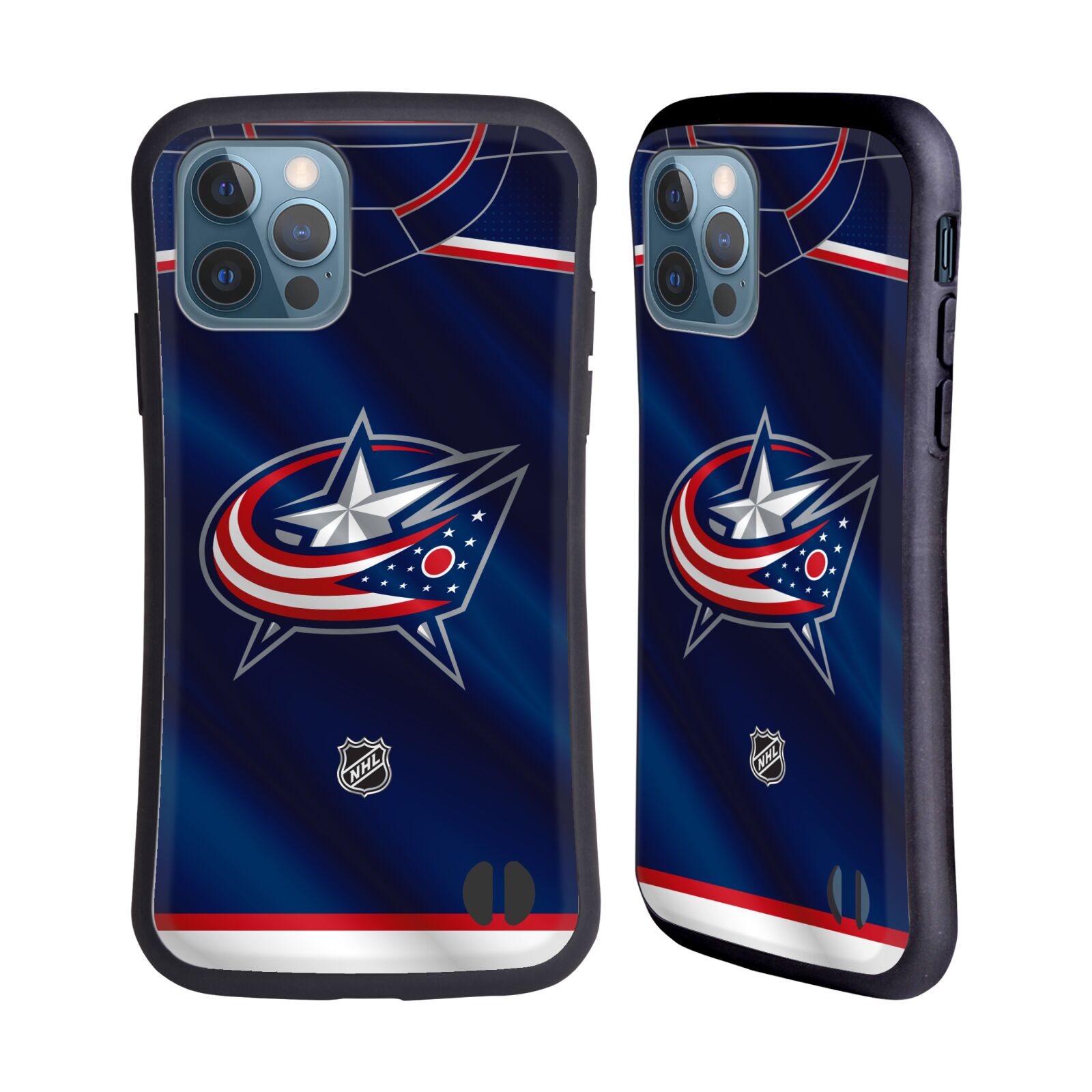 Obal na mobil Apple iPhone 12 / 12 PRO - HEAD CASE - NHL - Columbus Blue Jackets znak na dresu