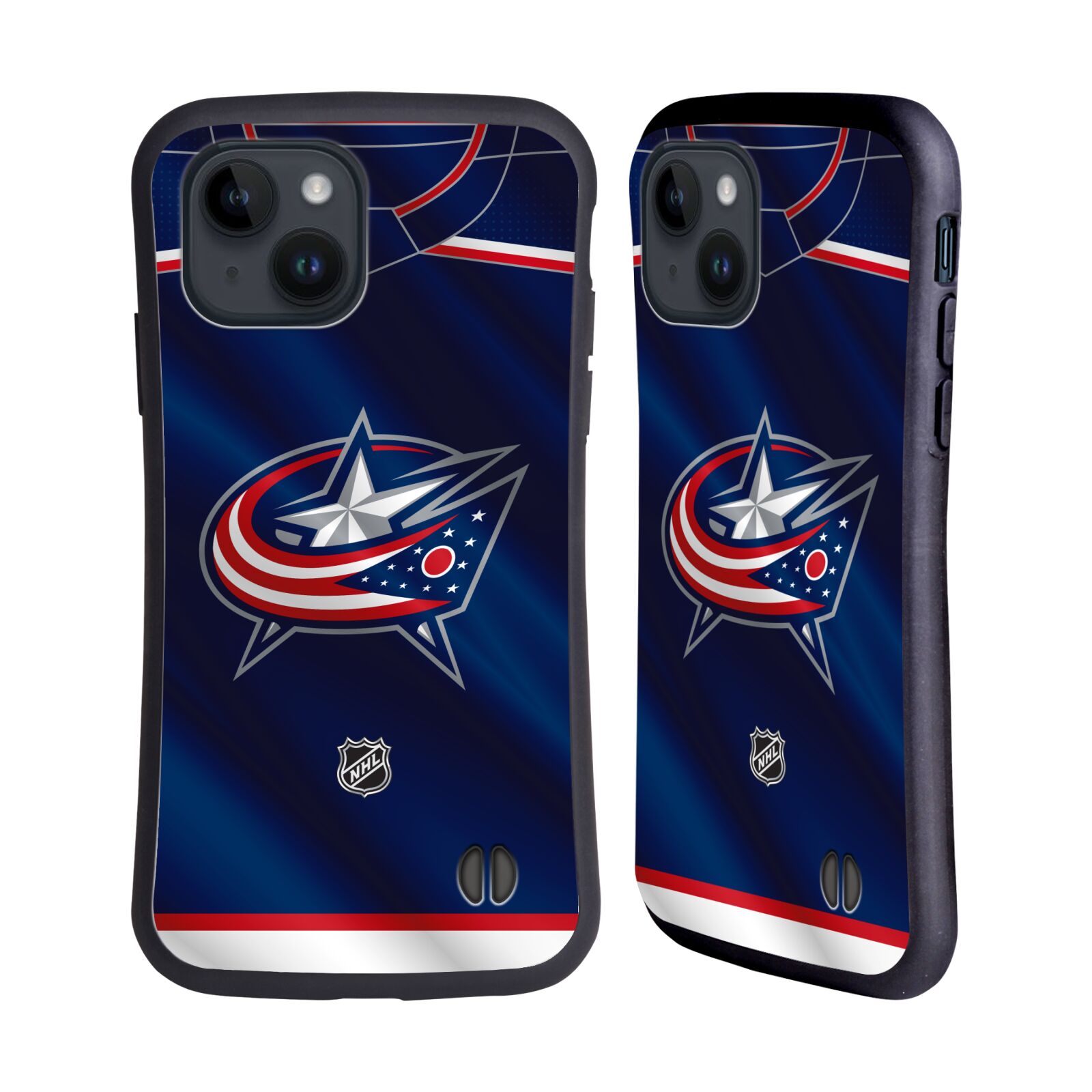 Obal na mobil Apple iPhone 15 - HEAD CASE - NHL - Columbus Blue Jackets znak na dresu
