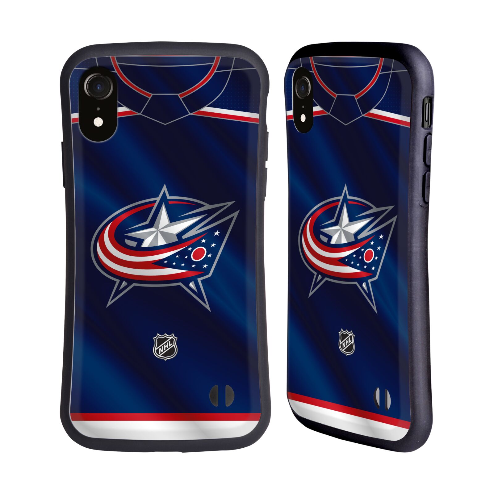 Obal na mobil Apple iPhone XR - HEAD CASE - NHL - Columbus Blue Jackets znak na dresu