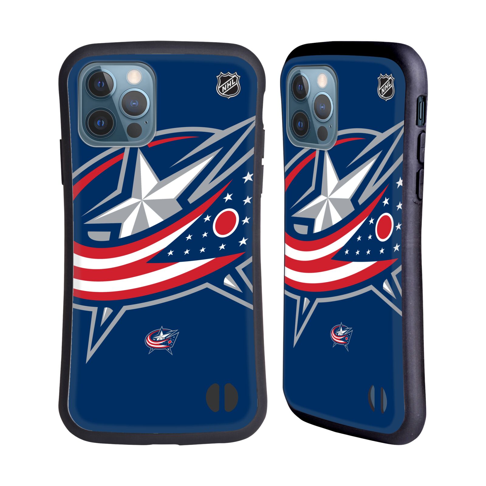 Obal na mobil Apple iPhone 12 / 12 PRO - HEAD CASE - NHL - Columbus Blue Jackets velký znak