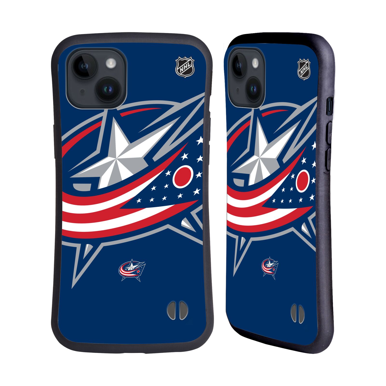 Obal na mobil Apple iPhone 15 PLUS - HEAD CASE - NHL - Columbus Blue Jackets velký znak