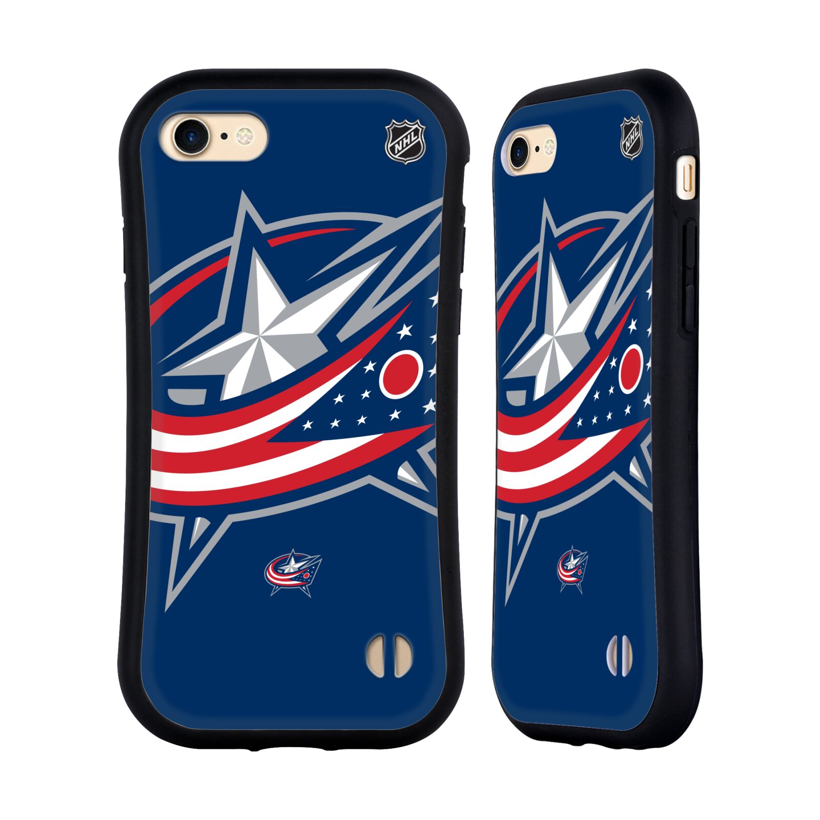 Obal na mobil Apple iPhone 7/8, SE 2020 - HEAD CASE - NHL - Columbus Blue Jackets velký znak